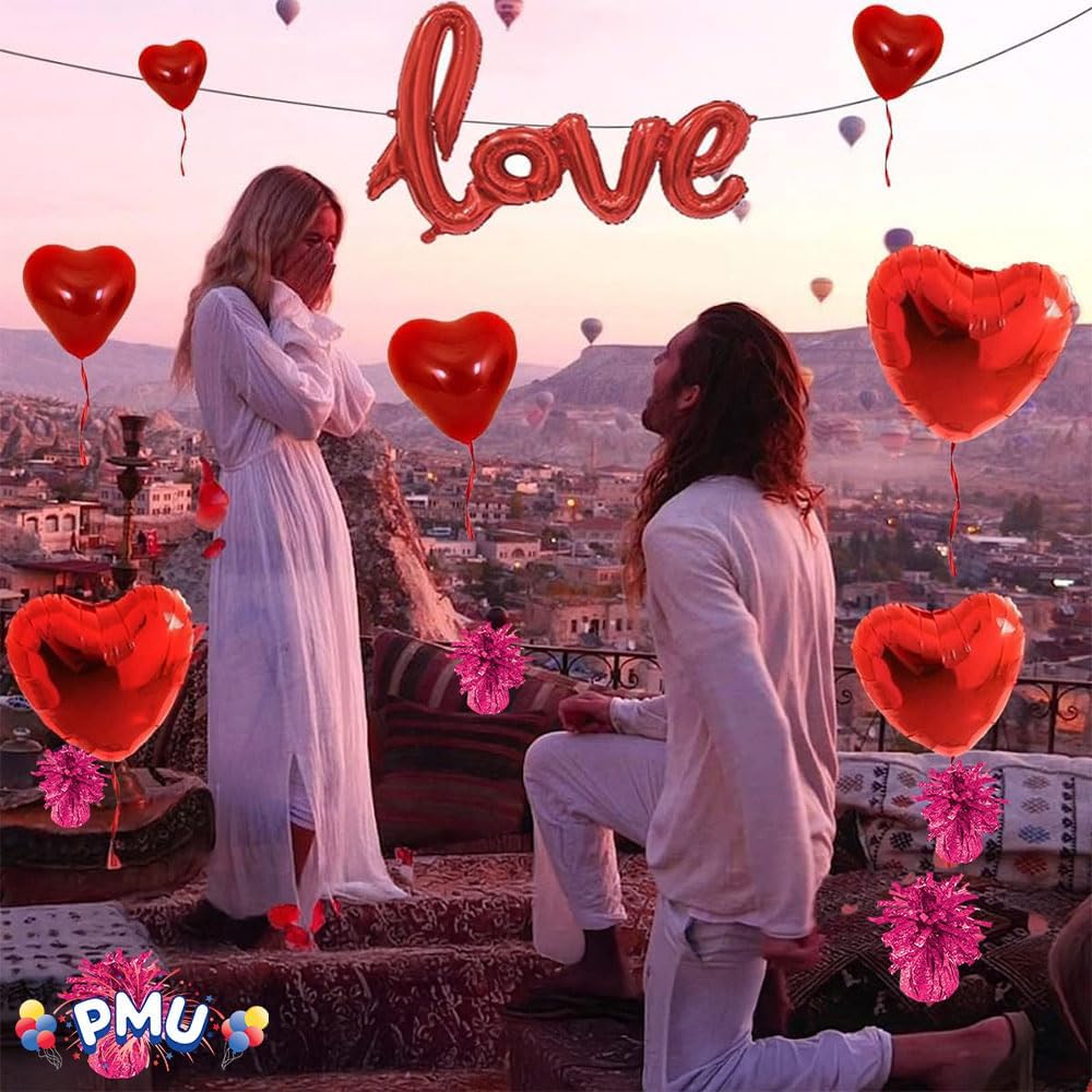 PMU Kisses Balloon Weights - Decorative Balloon Weight for Christmas, Thanksgiving, Birthday, Party Favors, Wedding & Baby Shower - 6oz. Hot Pink, Pkg/1