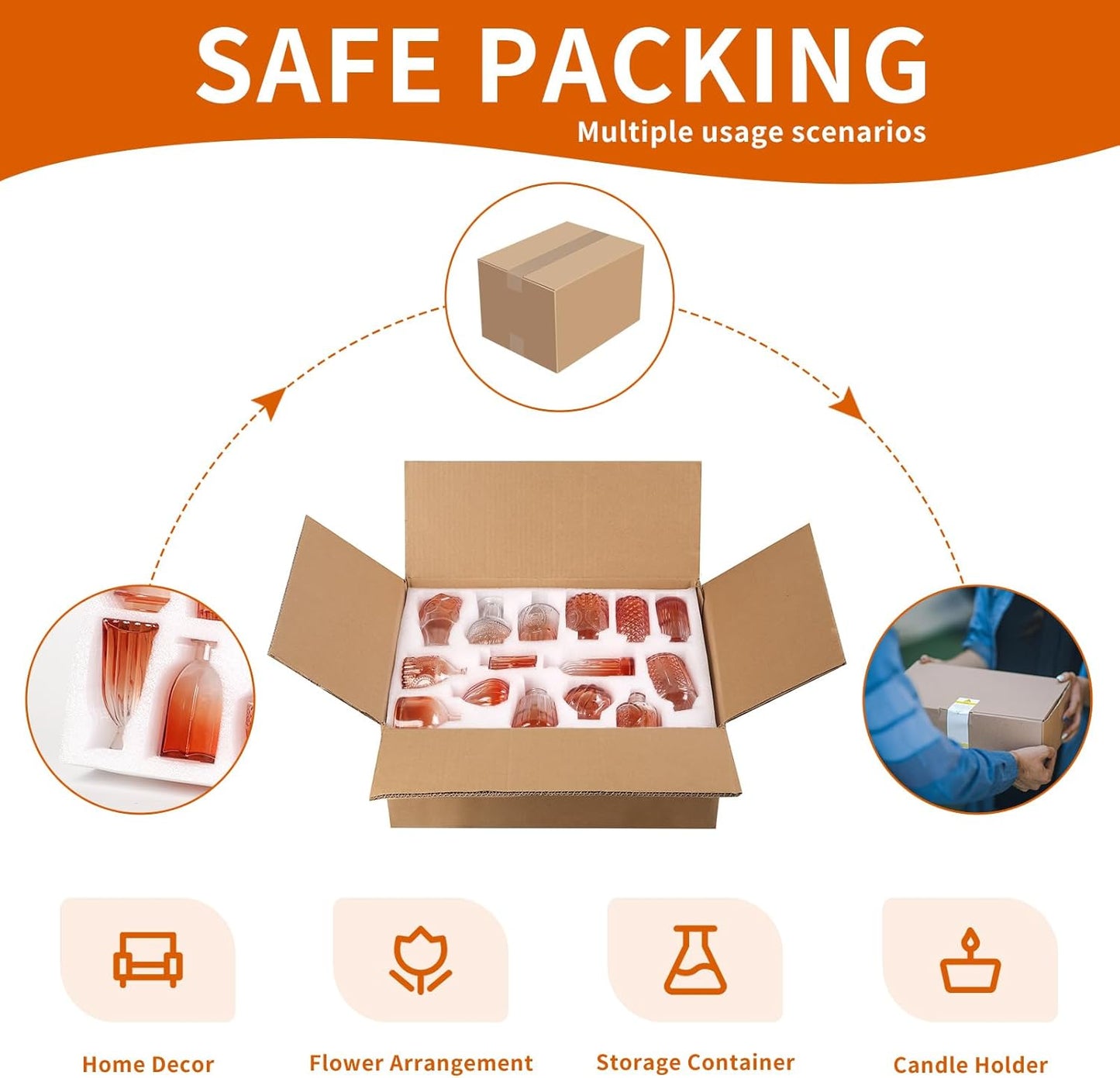 Mini Glass Bud Vases Flower Vases for Centerpieces- Ideal for Home Decor, Wedding & Bridal Shower Centerpieces, Party & Anniversary Decorations, Candle Holders,Aromatherapy Bottles(30 pcs,Light red)