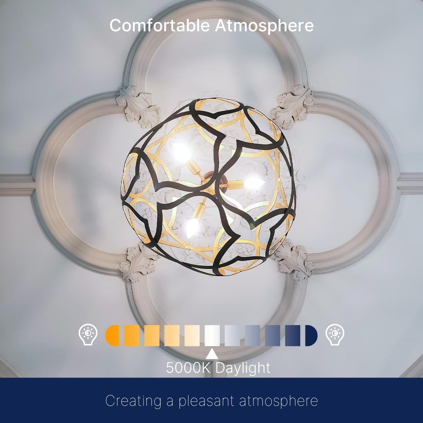 FLSNT 576 Pack B11 E12 LED Candelabra Bulbs, 40W Equivalent Dimmable Chandelier Light Bulbs, 5000K Daylight, 82 CRI, UL & CA65 Listed, Energy Saving Candle Bulbs for Wholesale and Commercial Projects