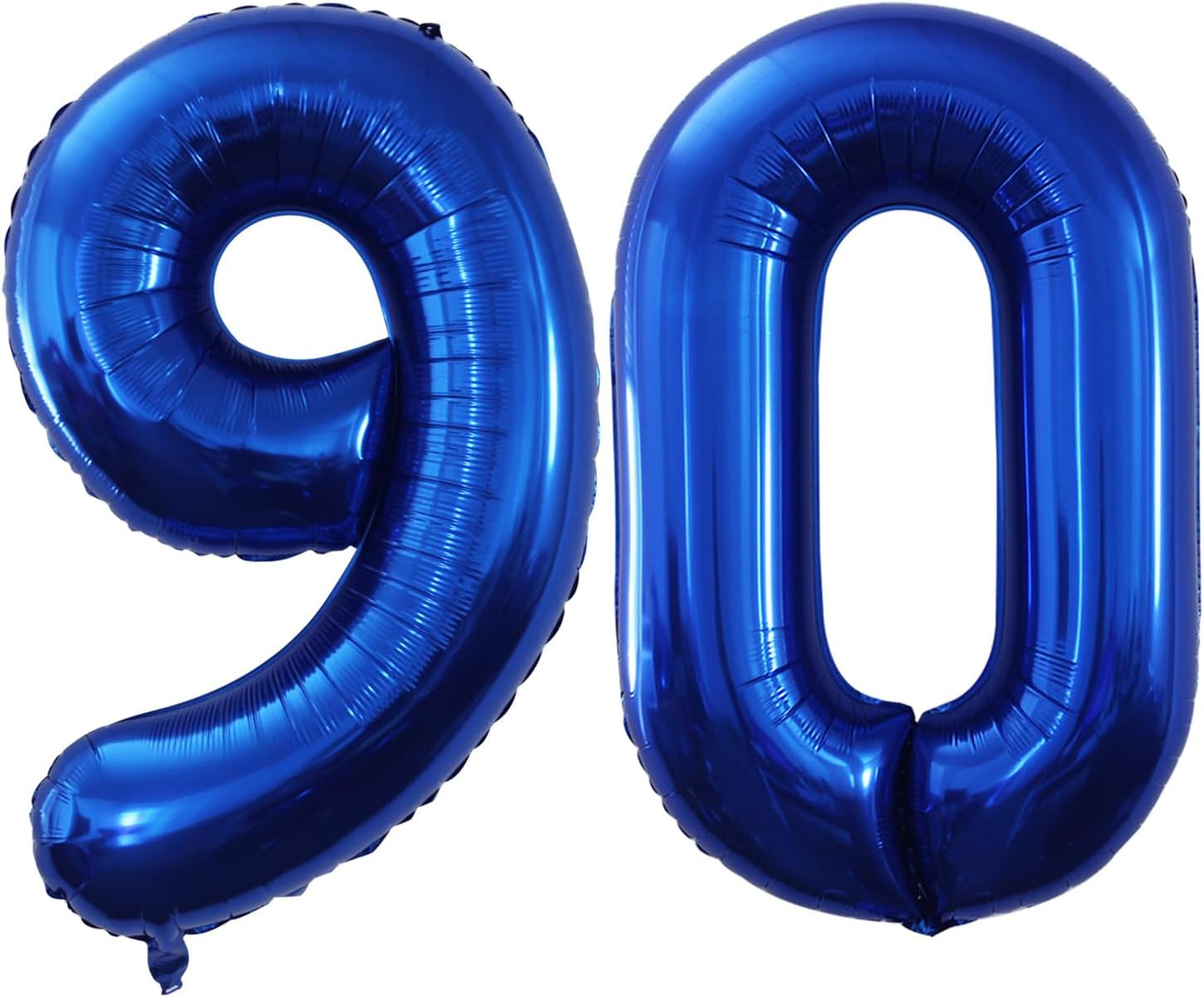GOER Number 90 Balloons for 90th Birthday Party Decorations,42 Inch Jumbo Foil Helium Balloons for 90th Anniversary (Blue)