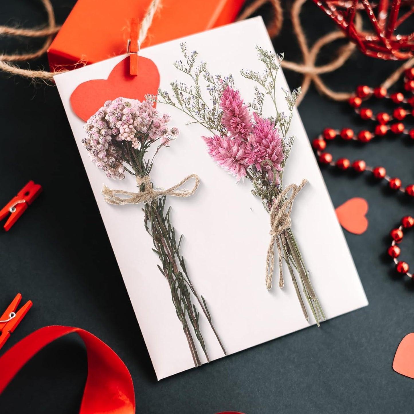 12/24 Pack Dried Flowers for Vase Various Mini Bouquet Dried Small Wildflowers Natural Real Flowers Bulk for Crafts DIY Wedding Decor (24, Multicolor)