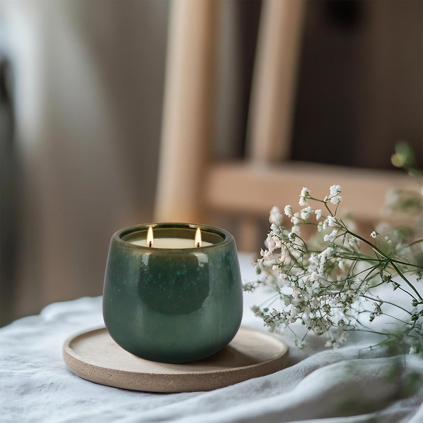 1 Pack Outdoor Citronella Candle Ceramic Mug |Outdoor - Safe for Picnic, Patio, Camping Adventures & Indoor, Great Gift Idea.