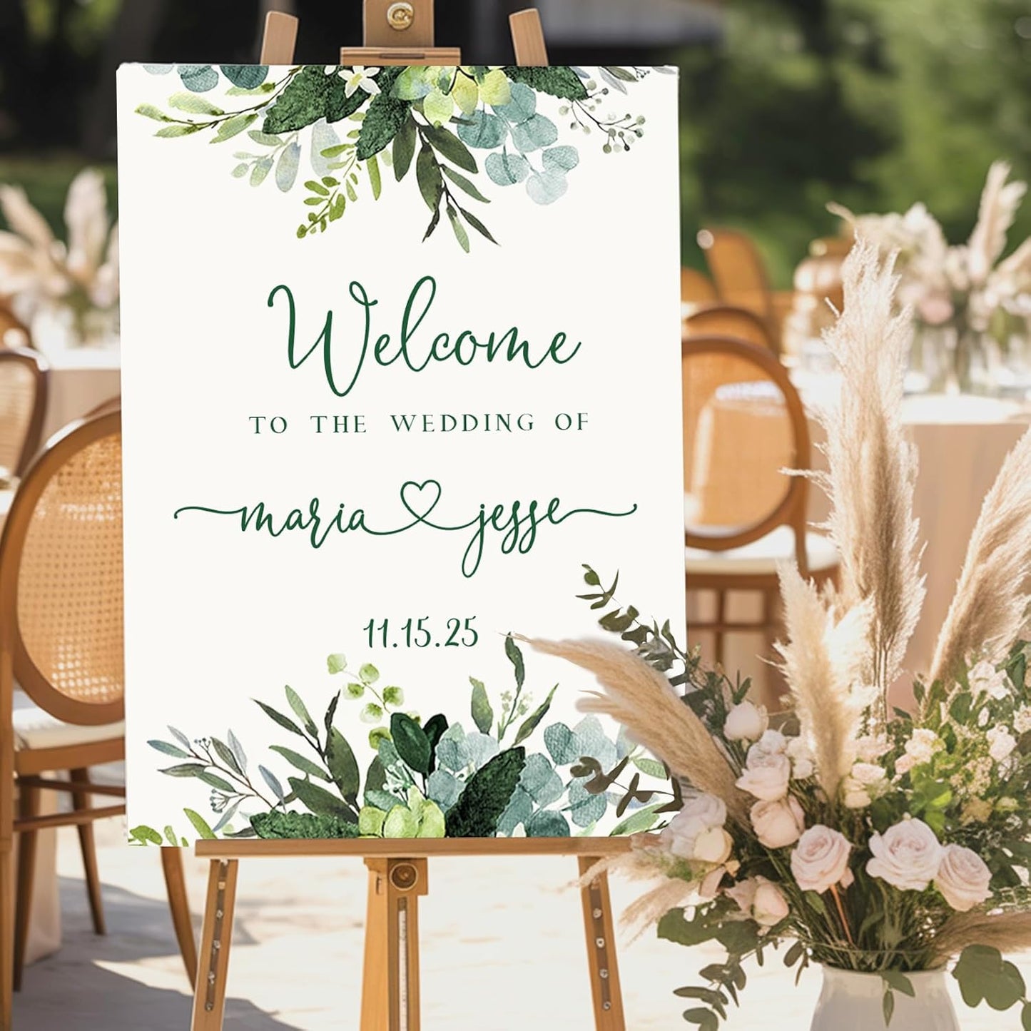 Wedding Welcome Sign Personalized for Ceremony and Reception, Custom Welcome to the Weddings Sign for Celebration Decor, Congrats Happy Poster Vertical & Horizontal - Bride & Groom