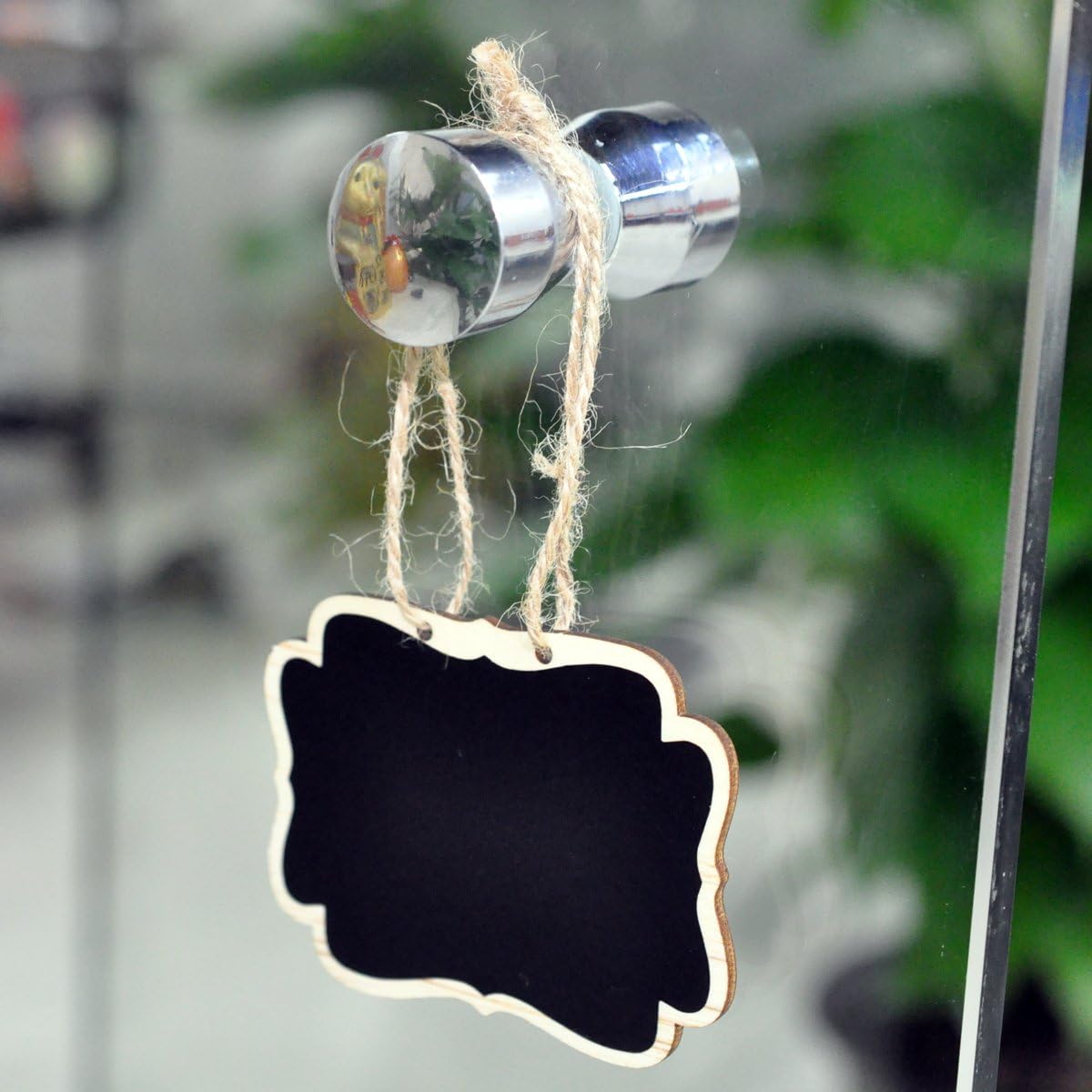 UCEC Mini Erasable Chalkboards, Double Sided Blackboard with Hanging String for Markers & Chalks, Message Board Signs, Food Labels, Wedding Parties, Pack of 12