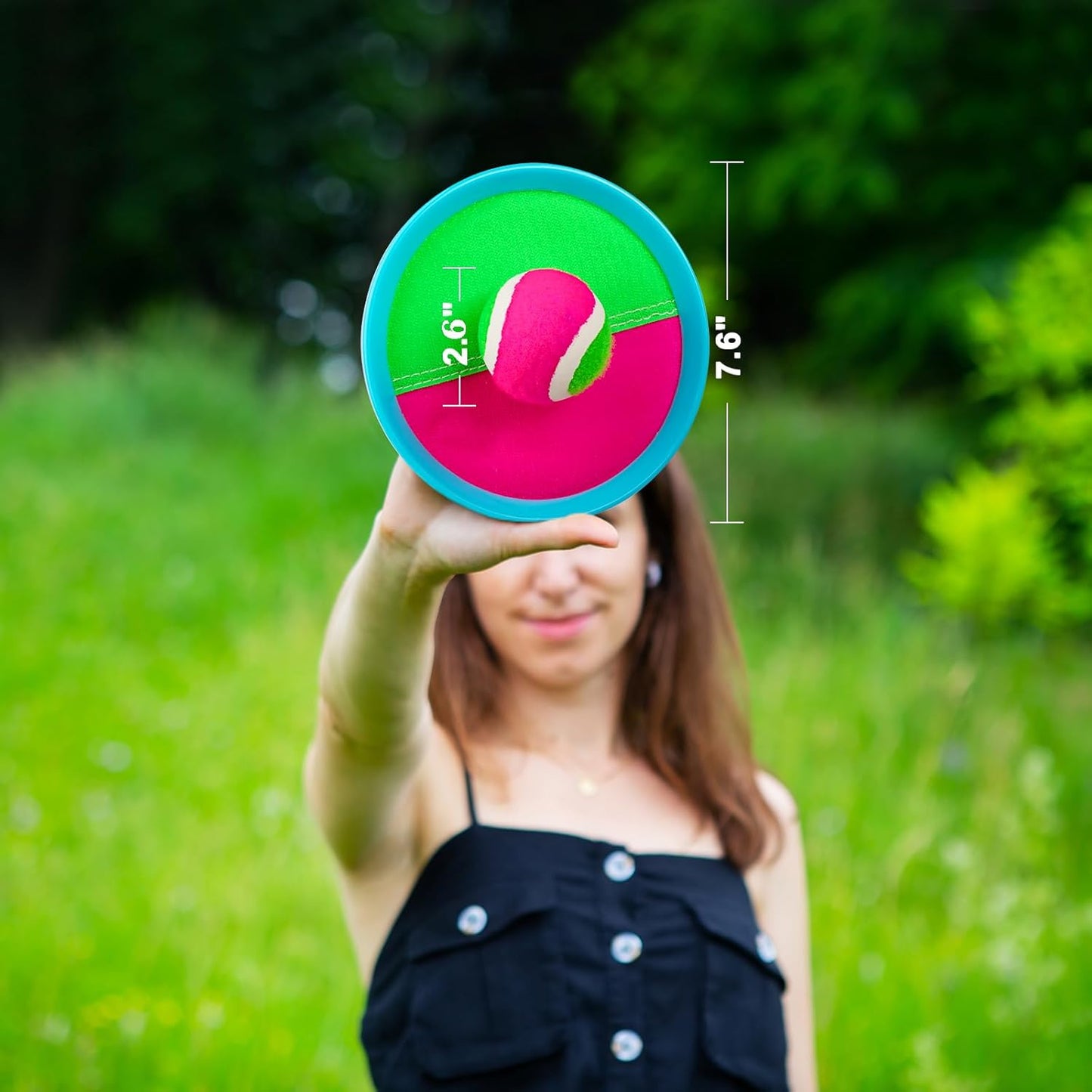 Ayeboovi Toss and Catch Paddle Ball Game Outdoor Beach Pool Sand Toys Outside Lawn Yard Games for 3 4 5 6 7 8 9 10 11 12 Year Olds Girls Boys Toys Birthday Gift (2 Paddles 2 Balls)