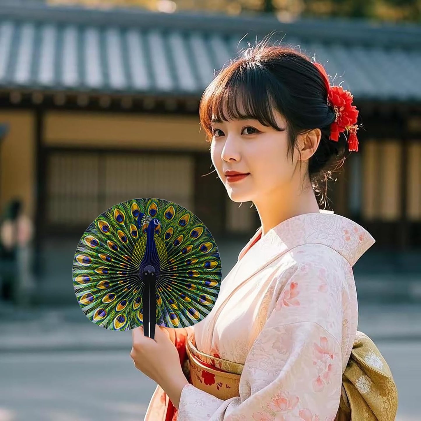 20 Pcs 10" Safari Print Peacock Fans Decorations Animal Folding Paper Hand Fans Bulk for Gifts,Weddings Festival,Birthday,Summer,Party Favors,School Cultural Shows