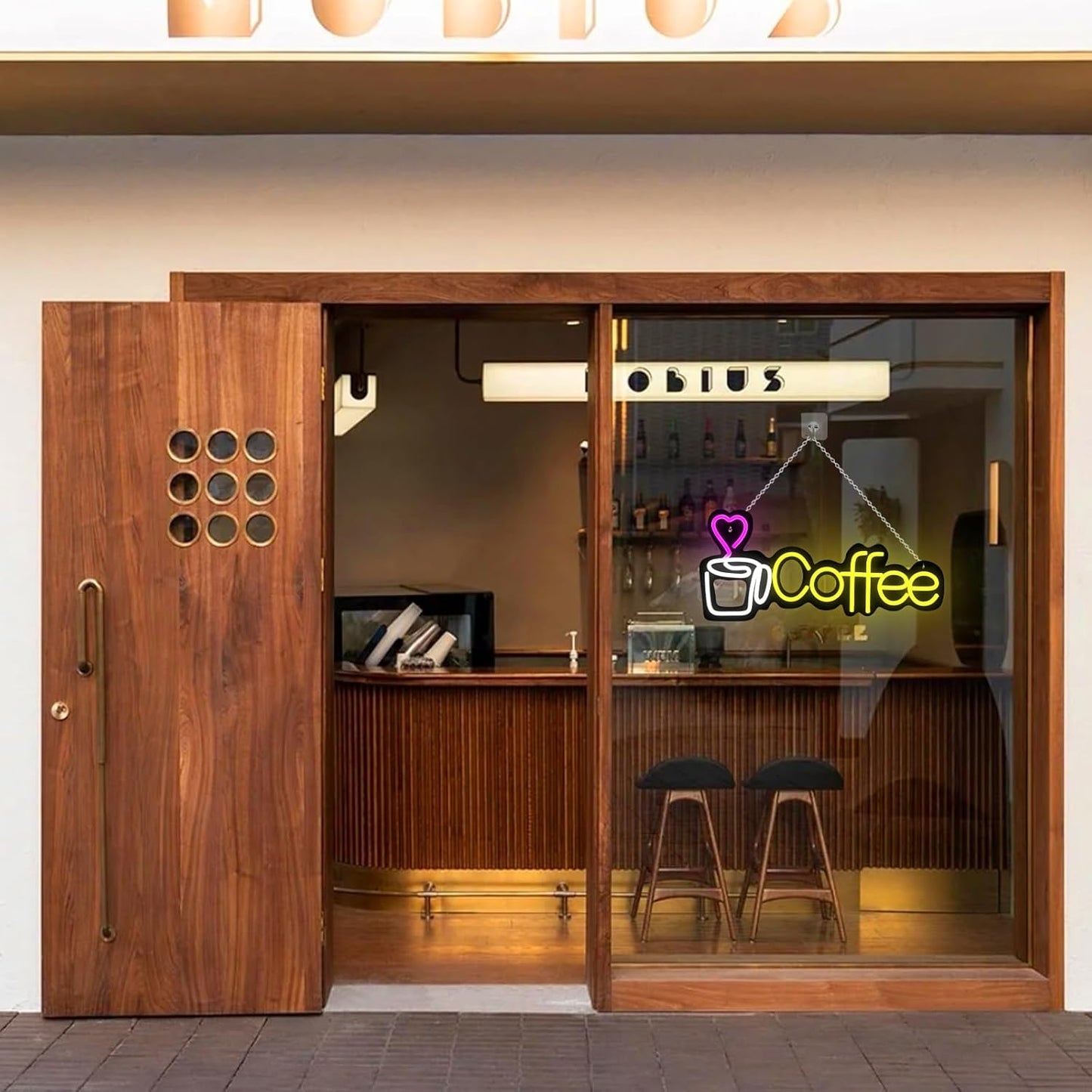 Coffee Neon Sign LED lights for Business,Dimmable 5V USB Powered for Wall Decor - LED Light Up Sign for Club Windows Glass Party-Restaurant Room Decoration Gift for Friends (15.1 * 7.1in)