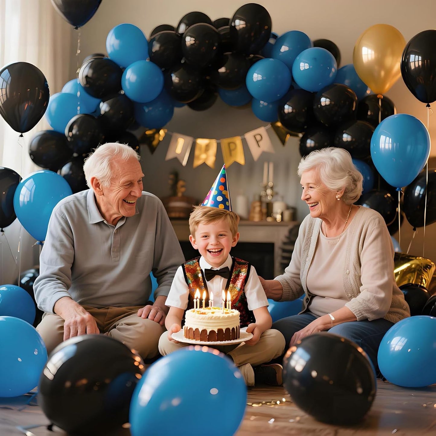 KAWKALSH Black Balloon 12 Inch, 110pcs Latex Party Balloons Helium Bright Color for Birthday Baby Shower Wedding Party Supplies Arch Garland Decoration