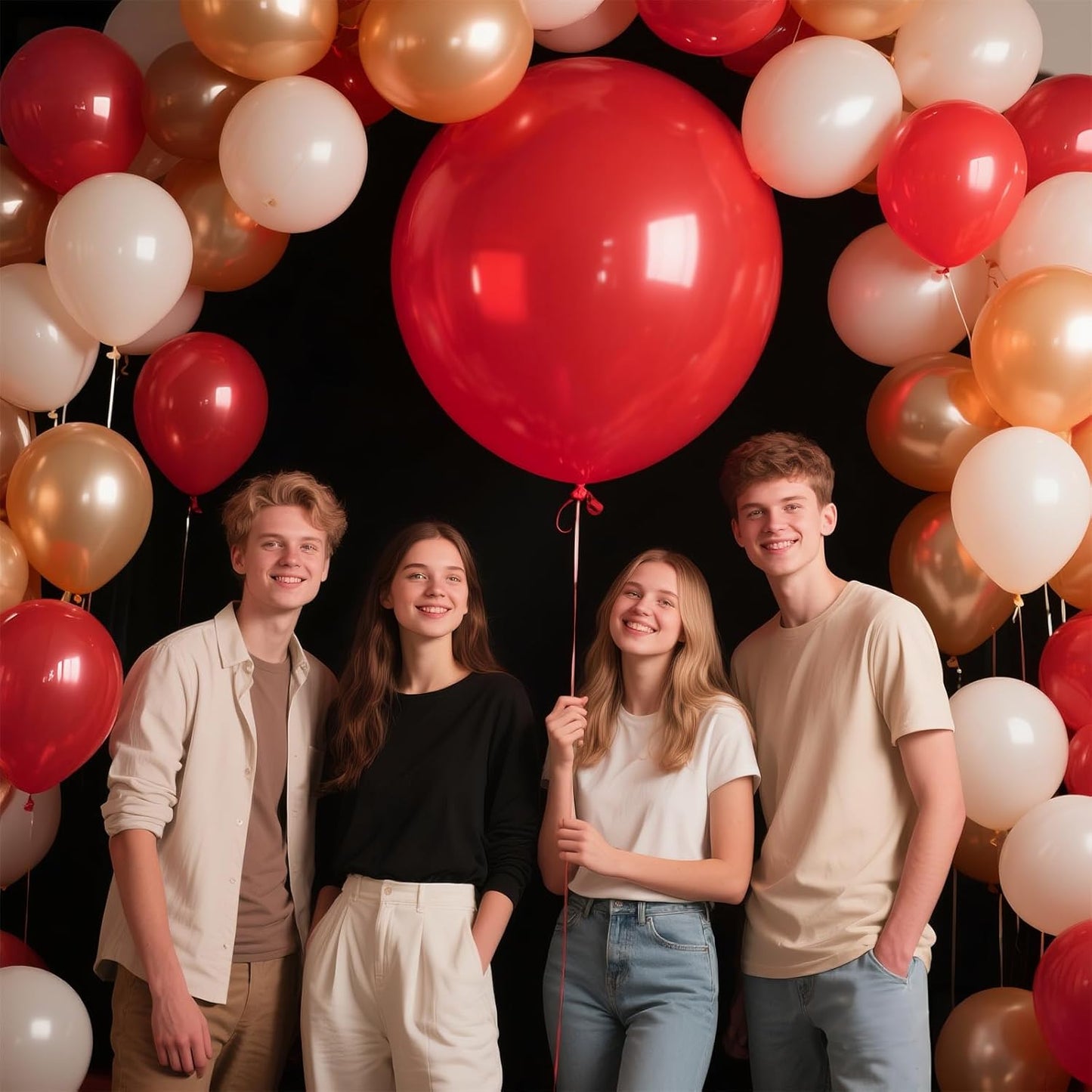 KAWKALSH Red Balloons, 9pcs 36 Inch Red Latex Balloons for Garland or Balloon Arch as Birthday Party Wedding Baby Shower Decorations