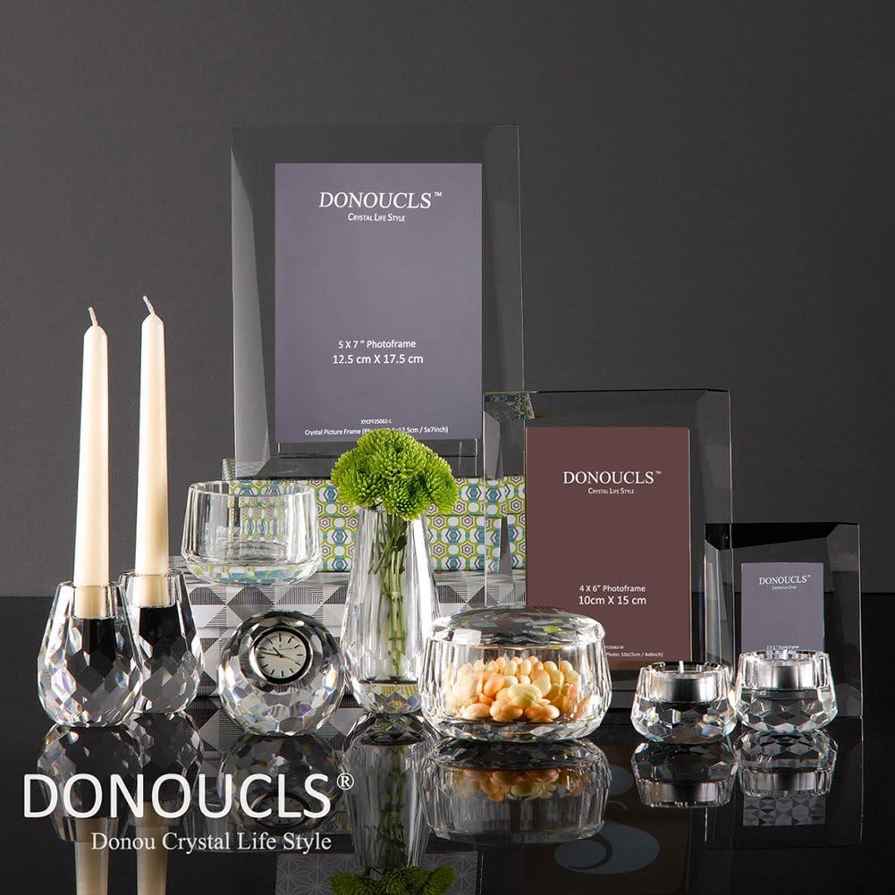 Crystal Napkin Holder Rings Square Design Christmas Decorations for Dinner Set of 12