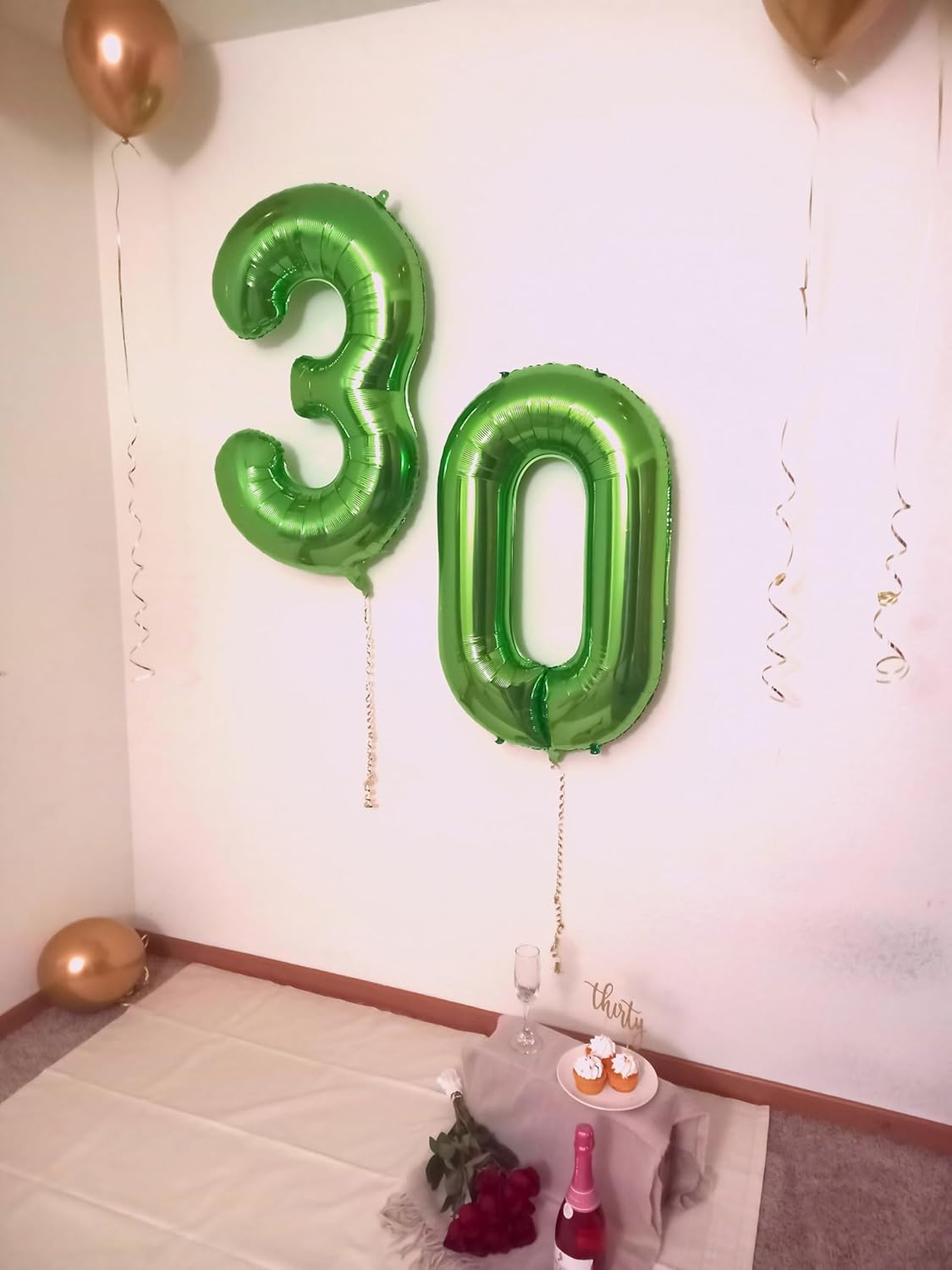 Light Green 40 Inch 0 Number Balloons, 0 Decorations for 10 20 30 40 50 60 70 80 90 100 Birthday, 2026 Light Green Foil Giant Birthday Graduations Anniversary Party Balloon
