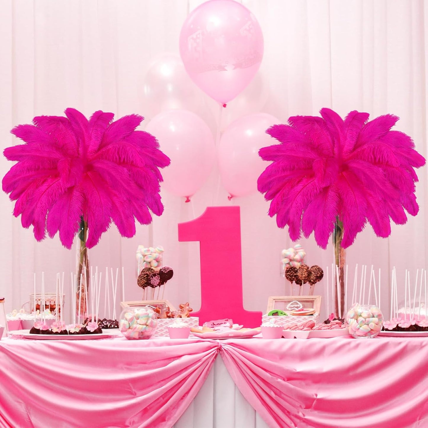 80 Pcs Large Natural Ostrich Feathers Plumes 14-16 Inch Bulk for DIY Crafts Wedding Party Centerpiece Vase