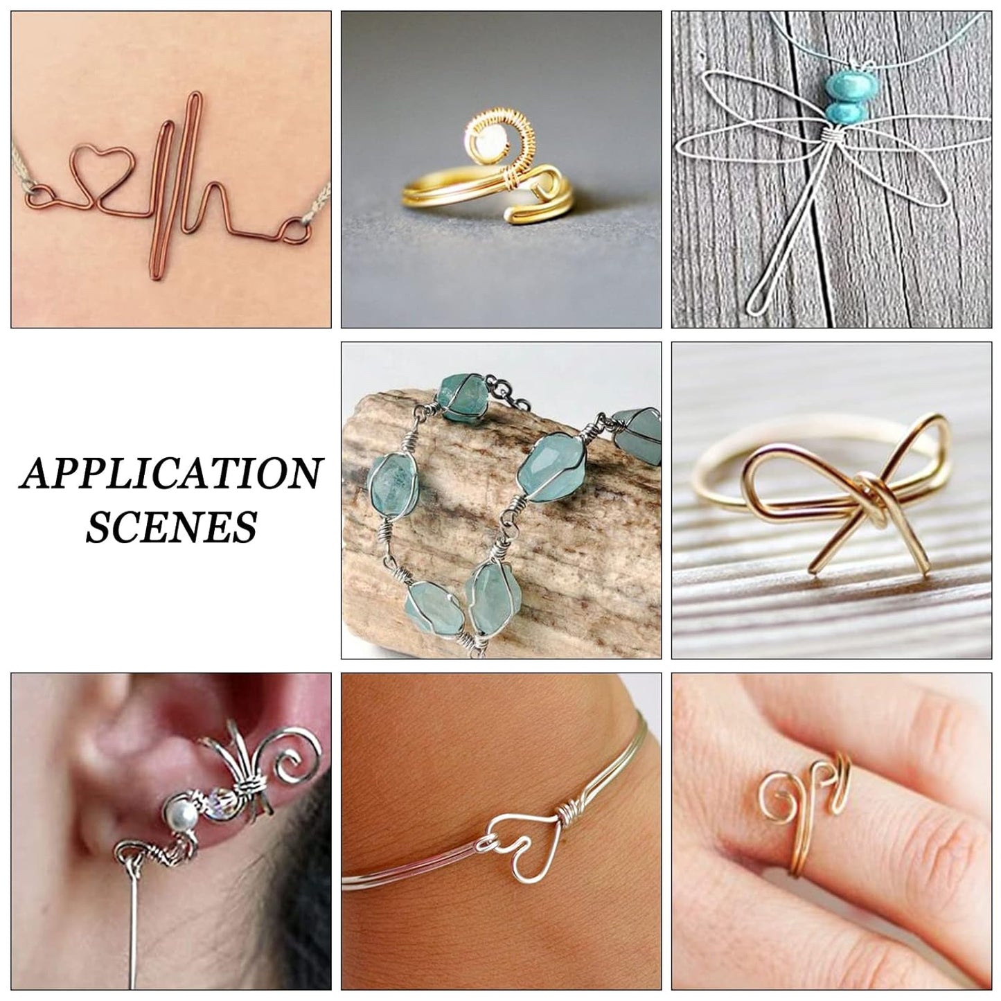 BENECREAT 9 10 12 15 17 18 20 Gauge Aluminum Wire (18 Gauge,492 FT) Anodized Jewelry Craft Making Beading Floral Colored Aluminum Craft Wire for Garden, Model Making - Copper Tone