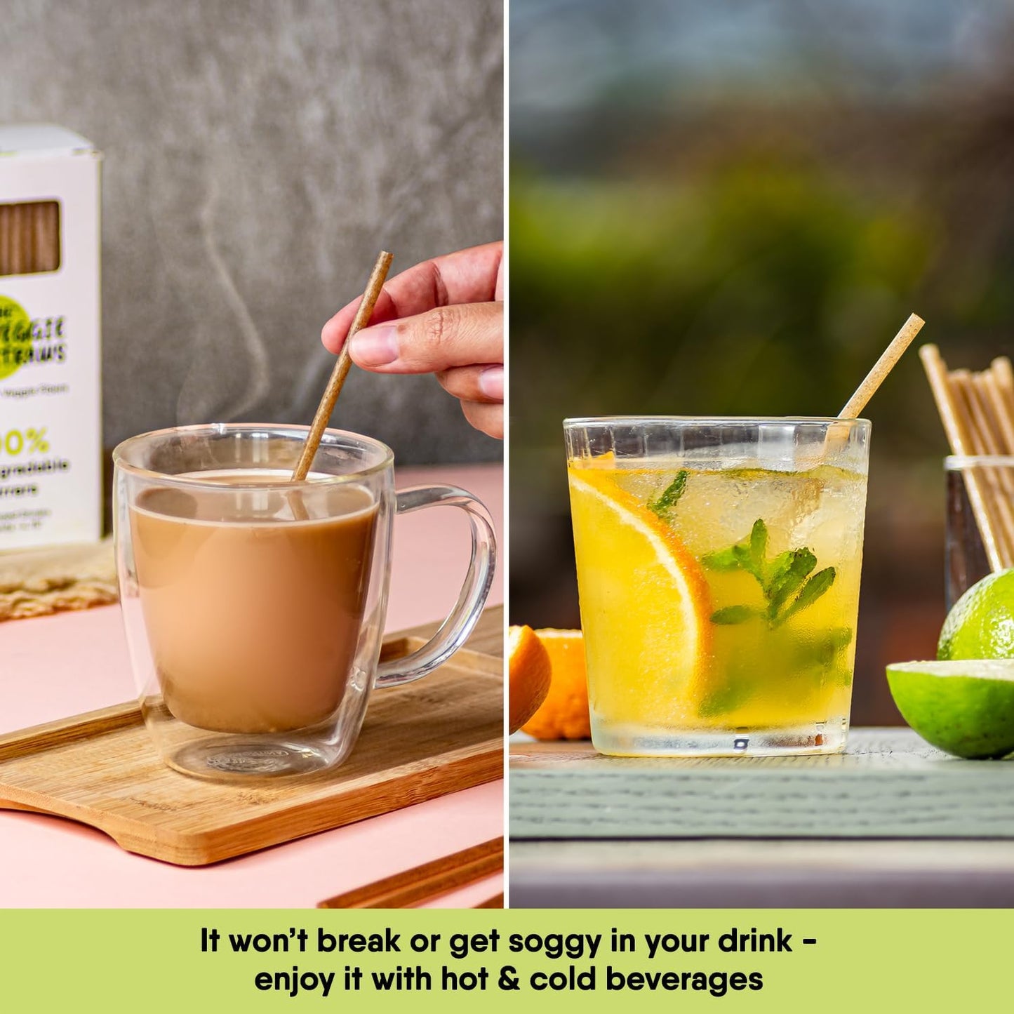 – 150 PCS of 4.75 Inches Unwrapped Biodegradable Drink Stirrers – Made of Vegetable Fibers, Best Cocktail Stirrers for Drinks of All Kinds