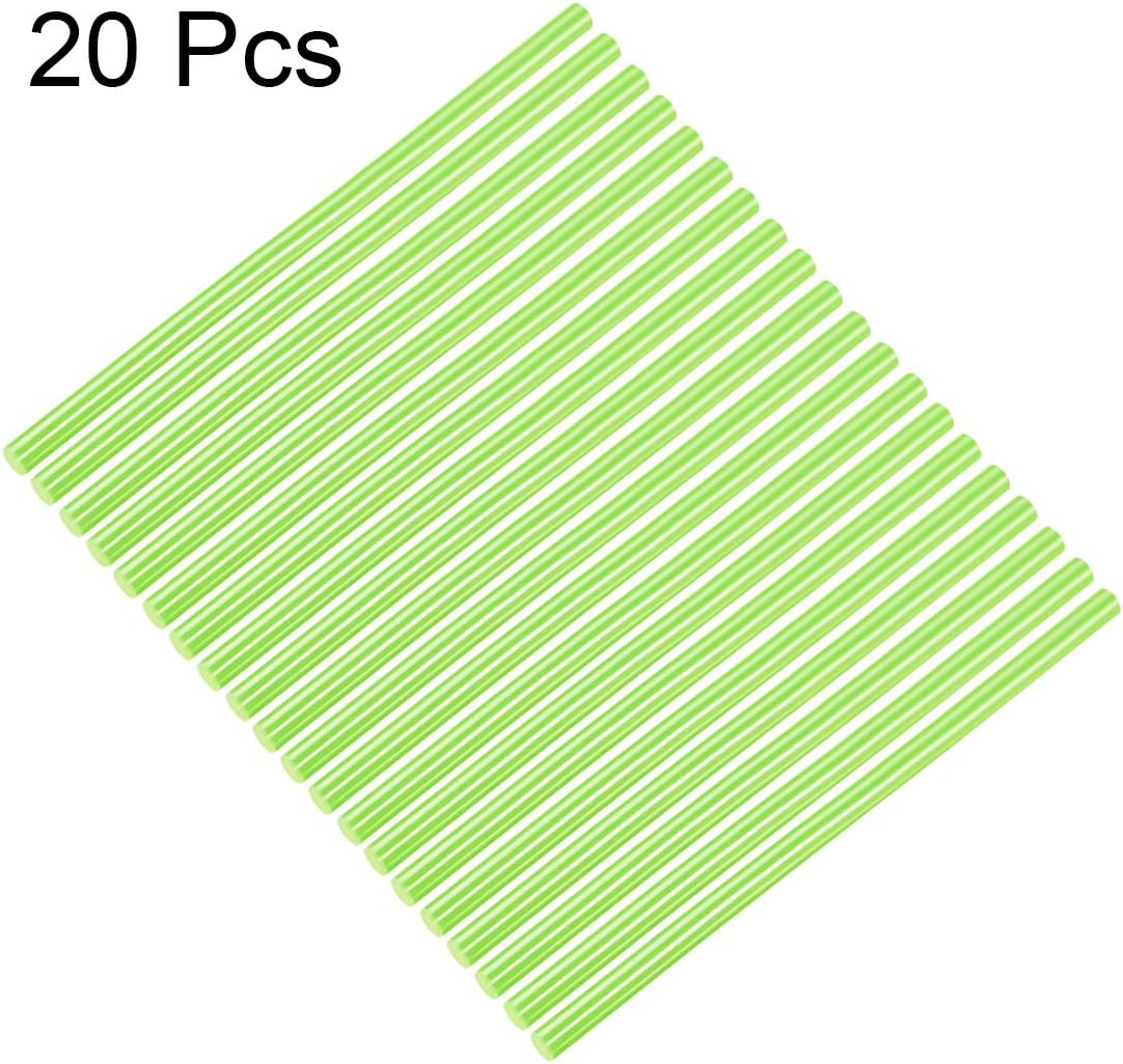 uxcell 20pcs Hot Glue Sticks for Glue Gun 7/16-inch x 10-inch Mini Hot Melt Adhesive Glue Stick Light Green
