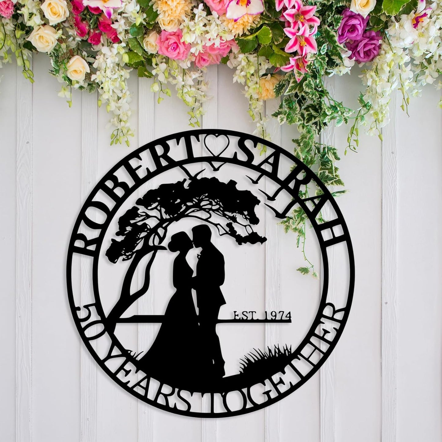 Personalized Tree of Life Metal Sign Wall Art Decor, Custom Wedding Gifts for Couples, Custom Family Name Sign, Christmas Valentine's Day Housewarming Gifts