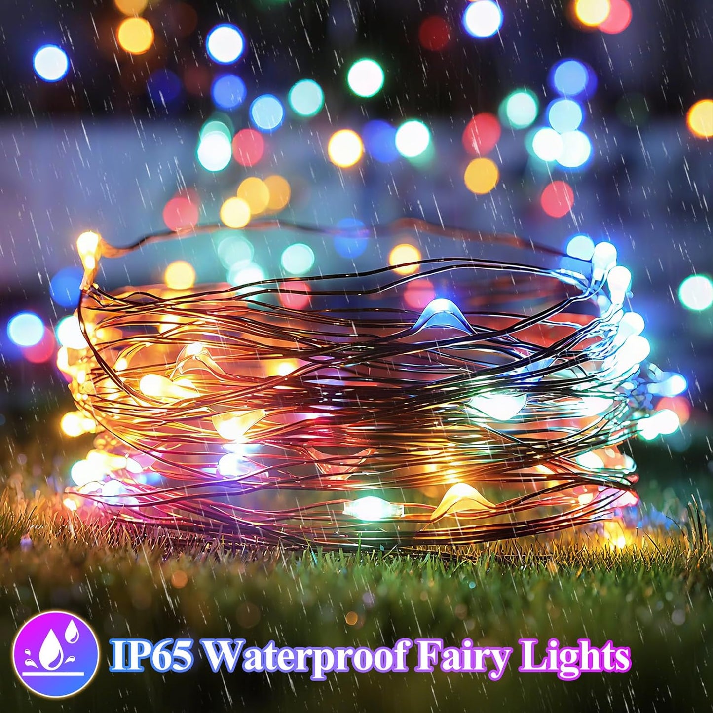 Lakumu 12 Pack Multi-Color Fairy Lights Battery Operated, 7ft 20 LED Waterproof Micro Firefly Lights for DIY Craft, Wedding Table Centerpieces, Christmas Decor, Bedroom
