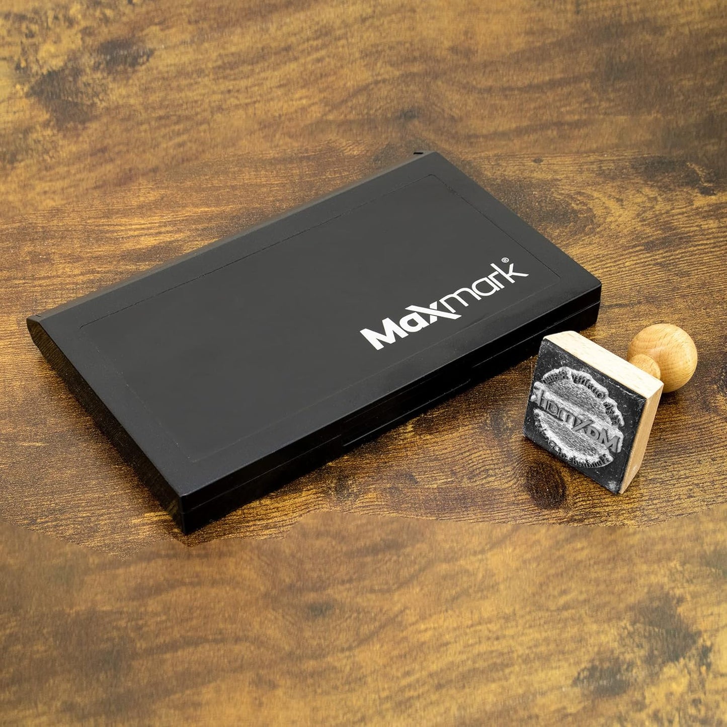 MaxMark Large Red Stamp Pad - 4-1/4" by 7-1/4" - Premium Quality Felt Pad