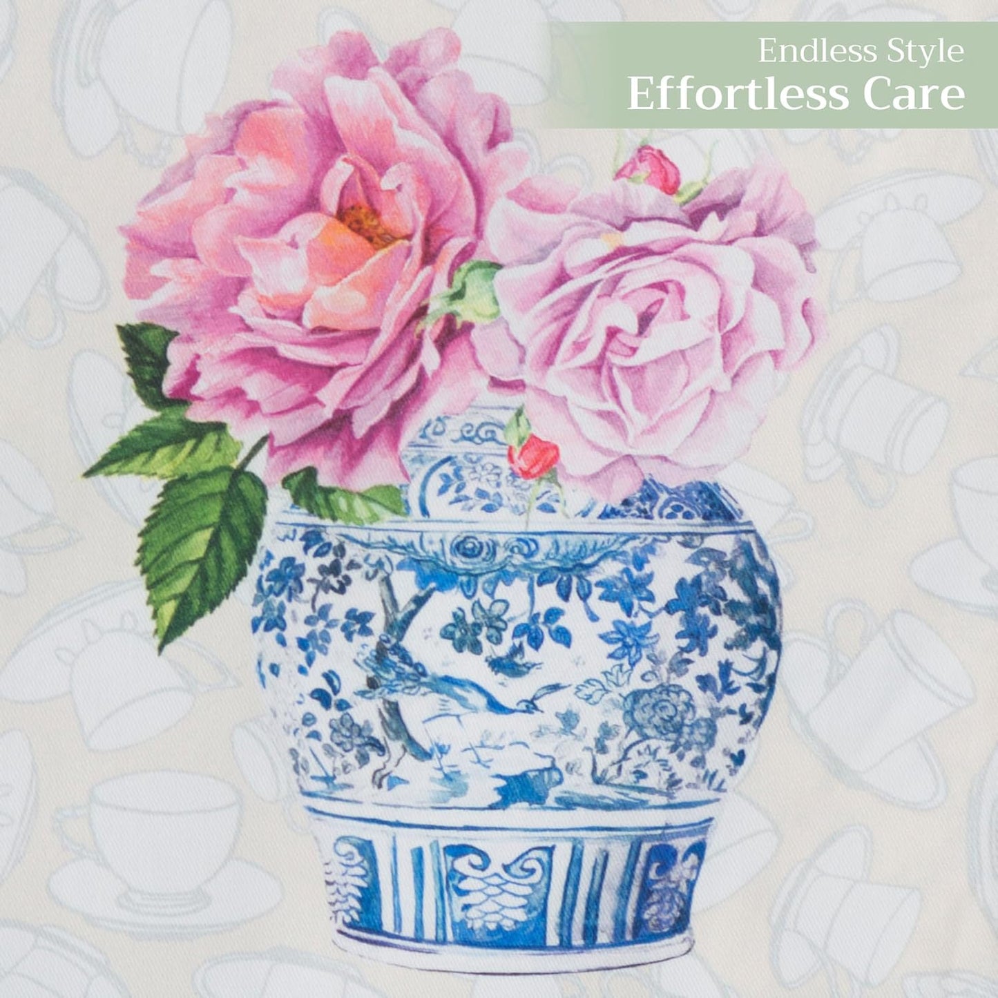 Maison d' Hermine Table Runner 100% Cotton Double Layer Table Runners 108 inches Long Decorative for Home Kitchen Dining Party Baby Shower Wedding Bridal Shower Spring Summer (Canton, 14.50" x 108")