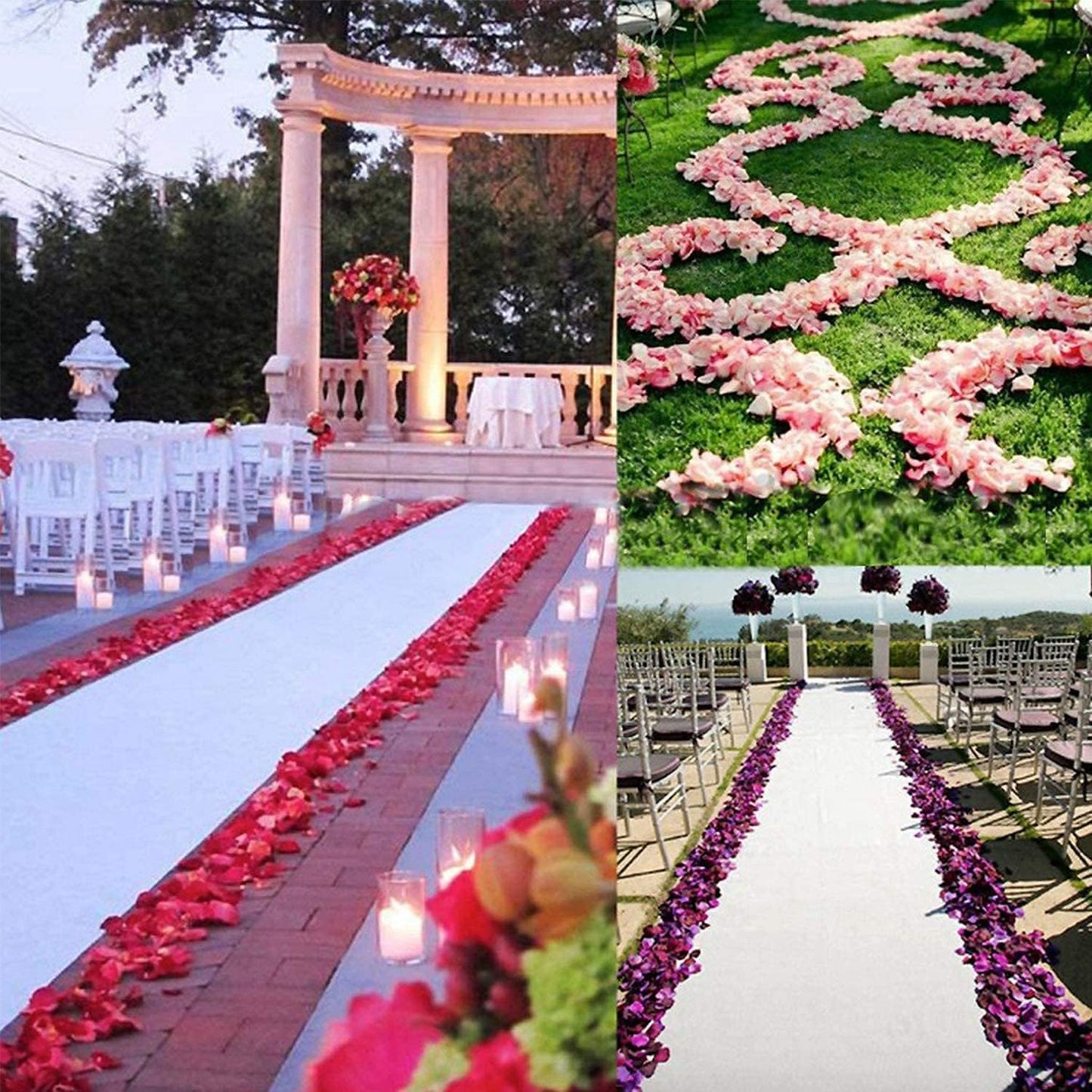 ocharzy 1000 PCS Rose Petals Fake Rose Petals for Romantic Night, Wedding Flower Decoration, Party, Events (Light Pink)