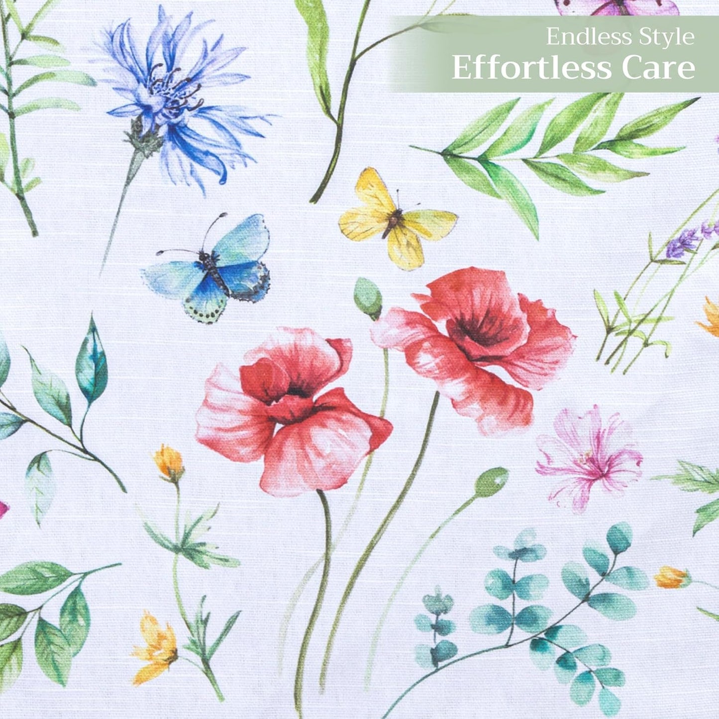 Maison d' Hermine Table Runner 100% Cotton Single Layer Table Runners 72 inches Long Decorative for Kitchen Dining Party Baby Shower Wedding Bridal Shower Spring Summer (Just Floral, 14.50" x 72")