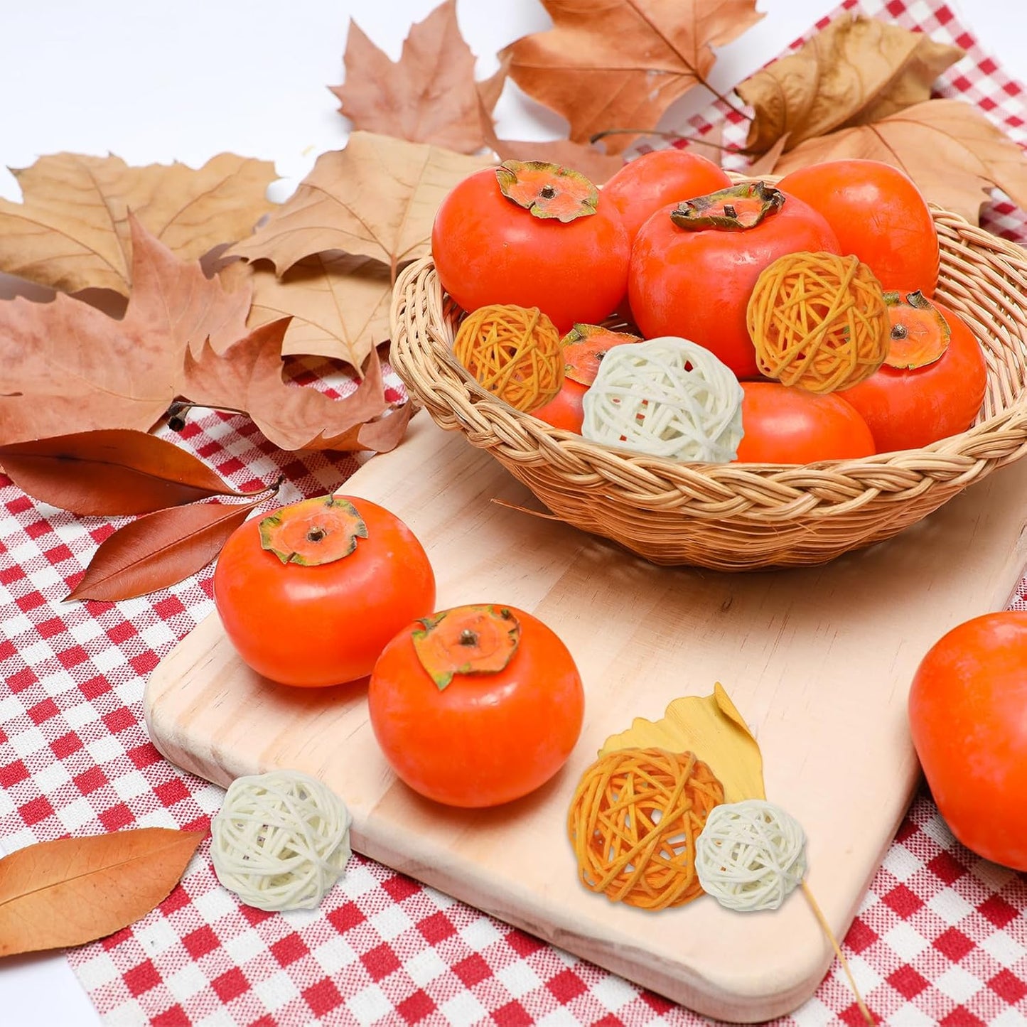 Halloween vase filler decor-36Pack&Halloween Thanksgiving Day Rattan Balls Decorative,&Vase Filler Wicker Ball for Halloween&decorative balls for bowls&bowl fillerTable Hanging Decor DIY Crafts