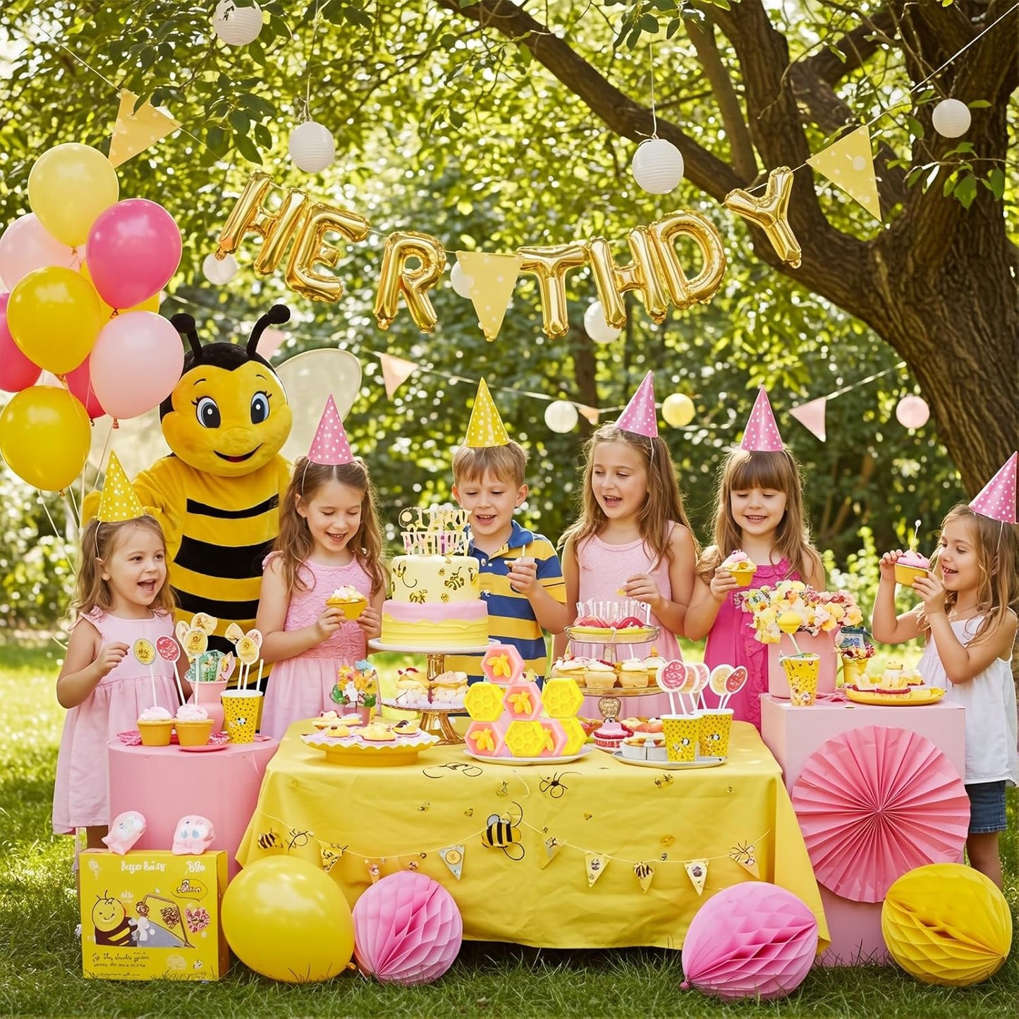 24 Set Baby Shower Favors Bee Party Favors Including Honeycomb Soap with Thank You Card Gift Honey Soap for Guest Gender Reveal Honey Gift Birthday Party Decorations (Pink,Yellow)