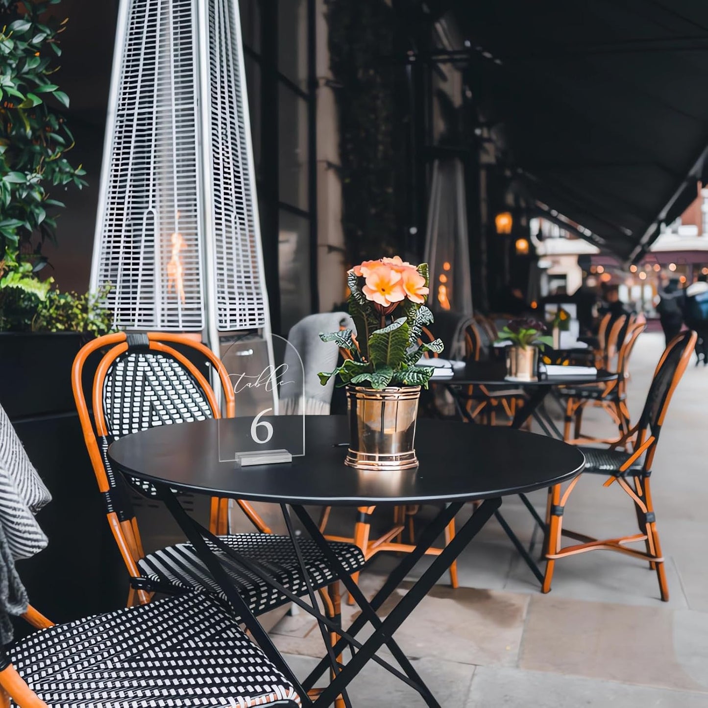 Arch Table Number 1-15 Clear Acrylic Tabletop Signs 5x7 Inch with Holder for Wedding Parties Anniversaries Reception Cafe Hotel Party Bar Business Event (1-15)