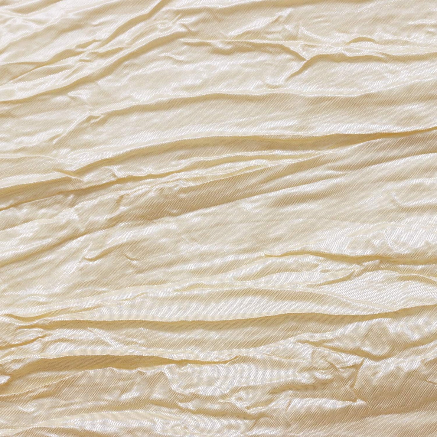 YOUR CHAIR COVERS - 60 x 102 inch Rectangular Crinkle Taffeta Tablecloth - Champagne, Rectangle Table Linens for 6 ft Rectangular Tables, Wedding Crushed Table Cloth