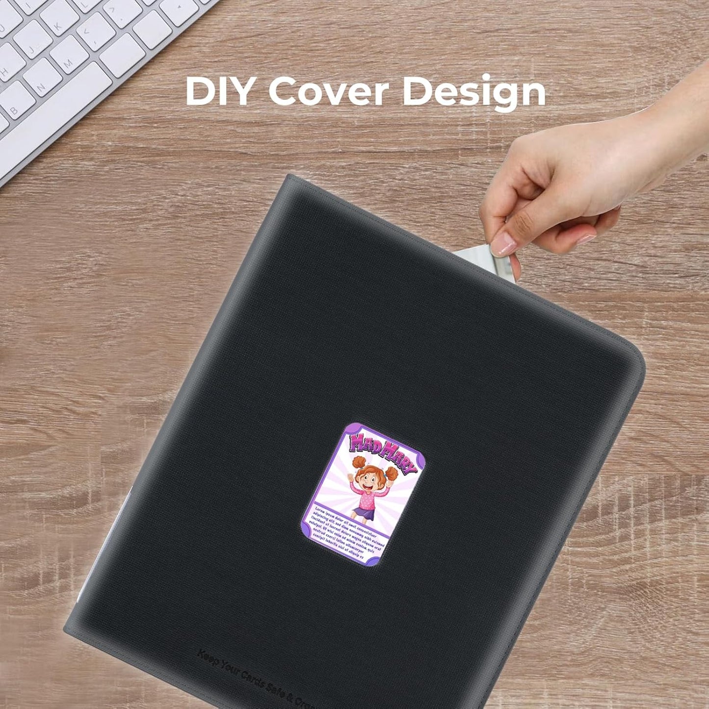 Premium ZiP Trading Cards Binder 9 Pockets, 936 Cards, Large Cards Book Album with Front Window & Lable Pocket, Card Collection Folder for TCG, MTG, Baseball, Football, Soccer and Games Cards