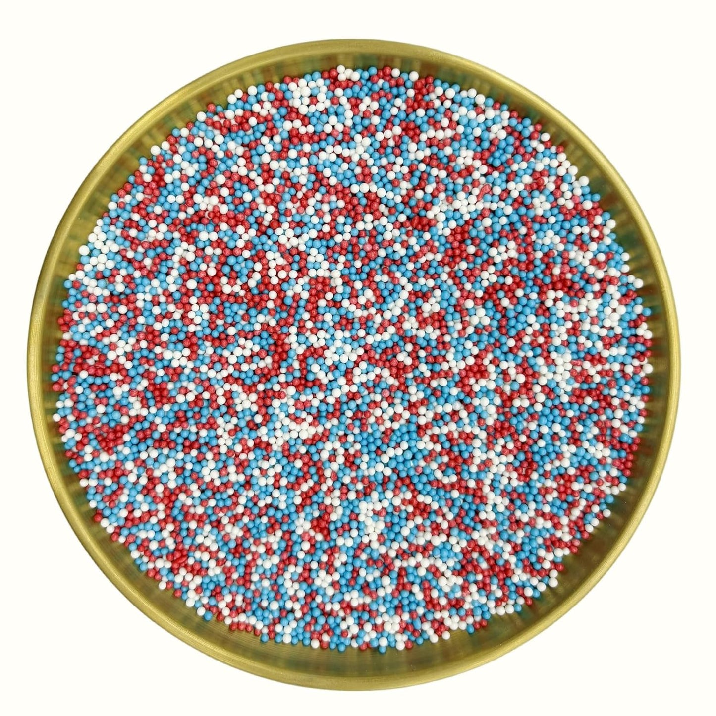 Dynastang 2mm Patriotic Pearls Sprinkles Edible Pearls Cake Decorating Stars Cake Decorations Cupcake Toppers Cookie Decorating Perfect for Cakes, Cupcakes, Desserts Toppings 3OZ