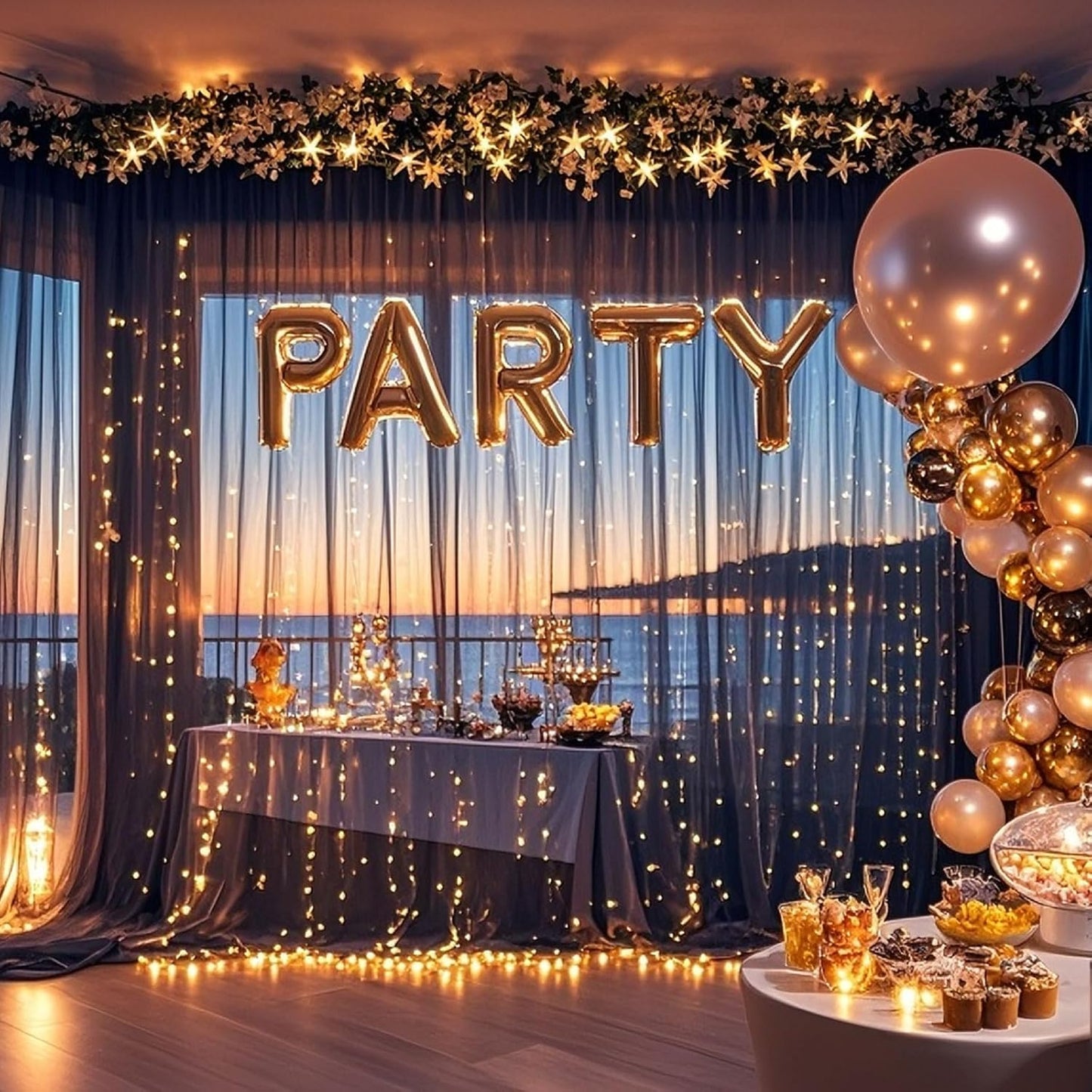 10×10ft Tulle Backdrop Curtains with Lights String - 300LED Fairy Lights Sheer Curtain Backdrop for Weddings Baby Shower and Birthday Party Decorations(8 Panels 5×10ft)