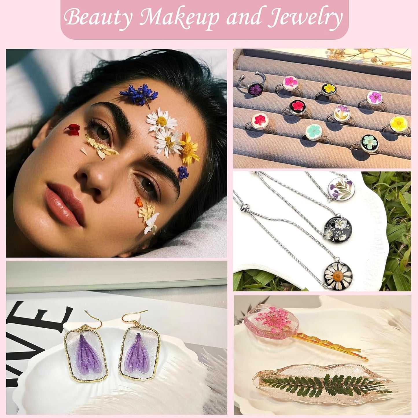 80P Autumn Tone Dried Flowers for Crafts - Real Natural Pressed Flowers in Warm Fall Hues for Resin, DIY Art, Jewelry, Thanksgiving Decor & Pumpkin Decoration – Tweezers Included