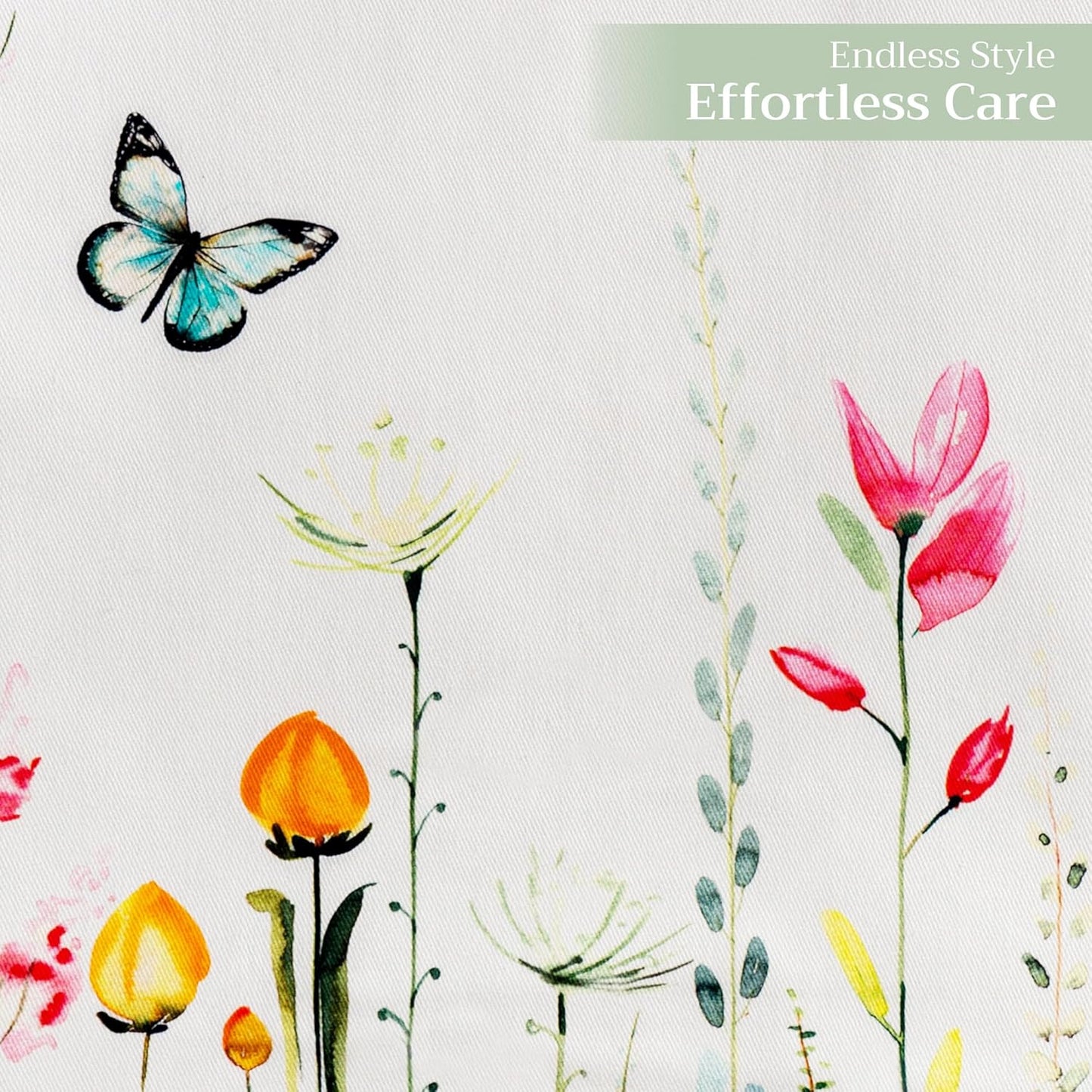 Maison d' Hermine Table Runner 100% Cotton Double Layer Table Runners 72 inches Long Decorative for Home Kitchen Dining Party Wedding Bridal Shower Spring Summer (Botanical Fresh, 14.50" x 72")