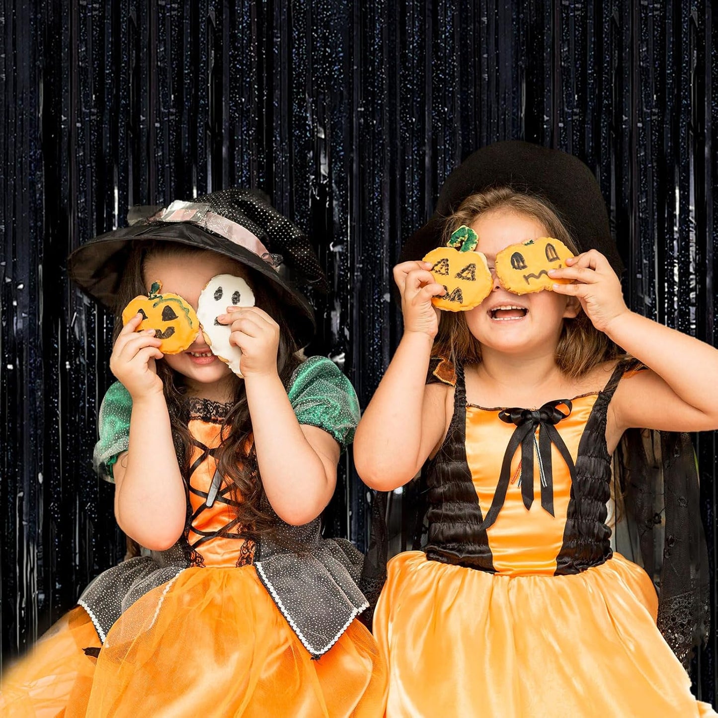 10 Pack Black Streamers Backdrop Tinsel Foil Fringe Curtains Party Decorations Birthday Wednesday Graduation Wizard Party Decorations for Men