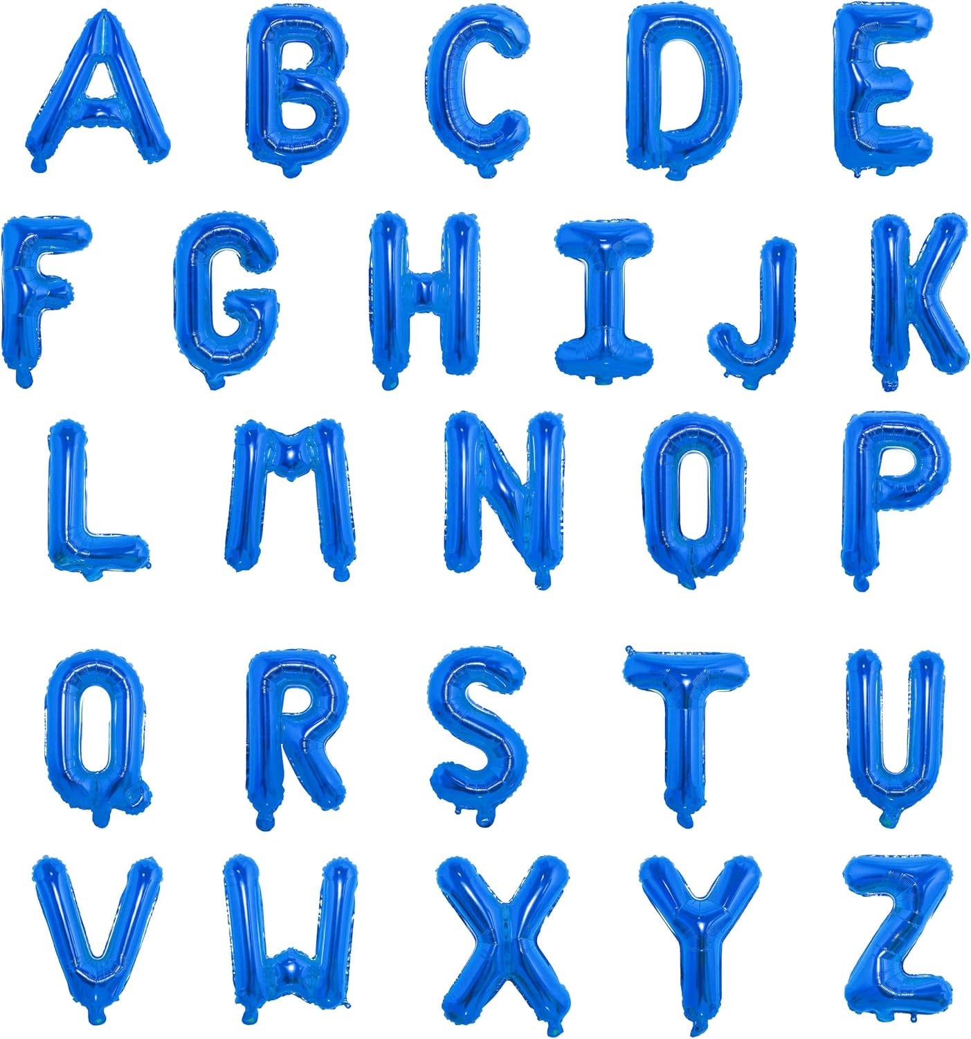 16 Inch Foil Mylar Balloons 26pcs Letters Balloons A-Z (Blue)