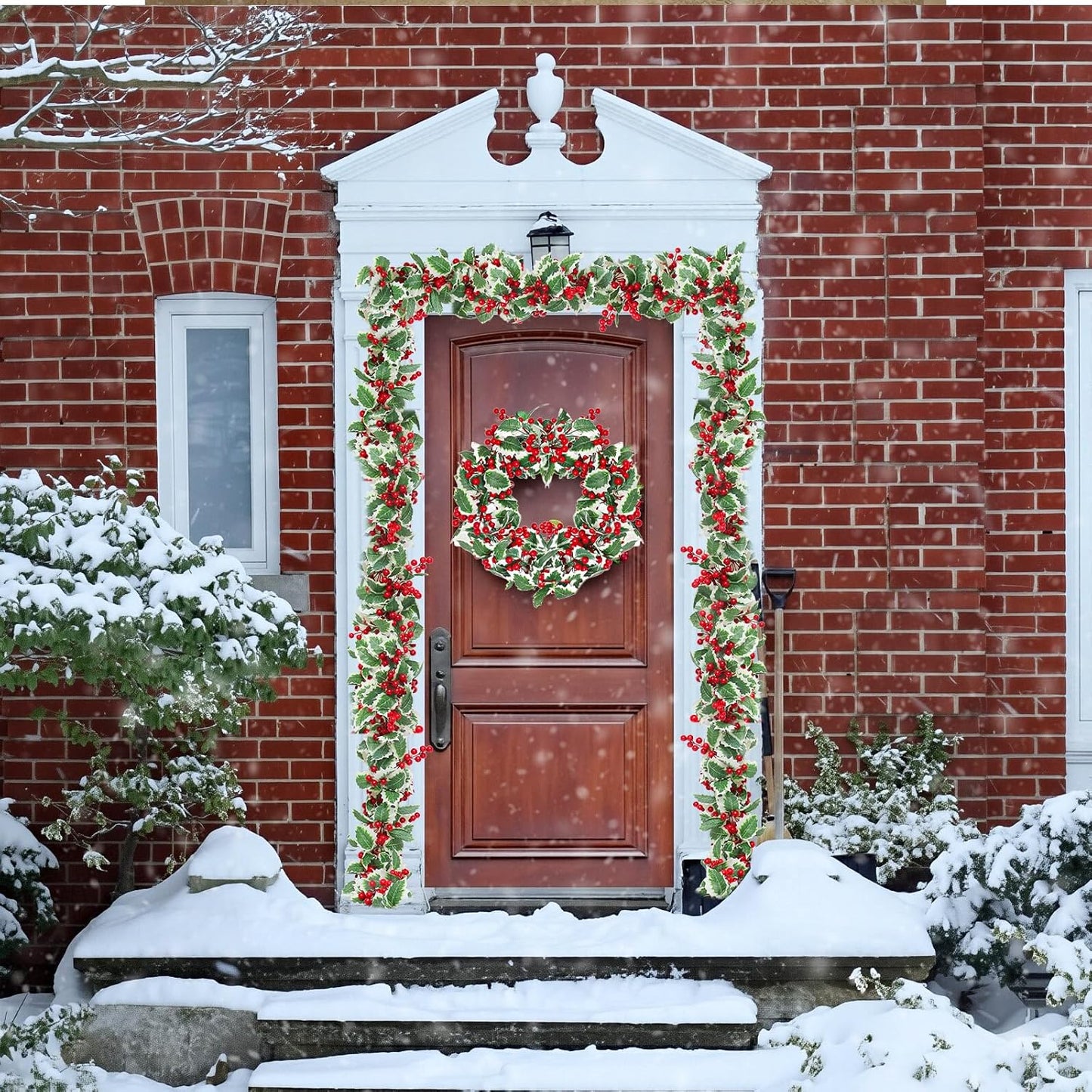 MAKHOT 2-Piece Christmas Garland Suitable for Christmas Holiday Fireplace Indoor and Outdoor Decor.