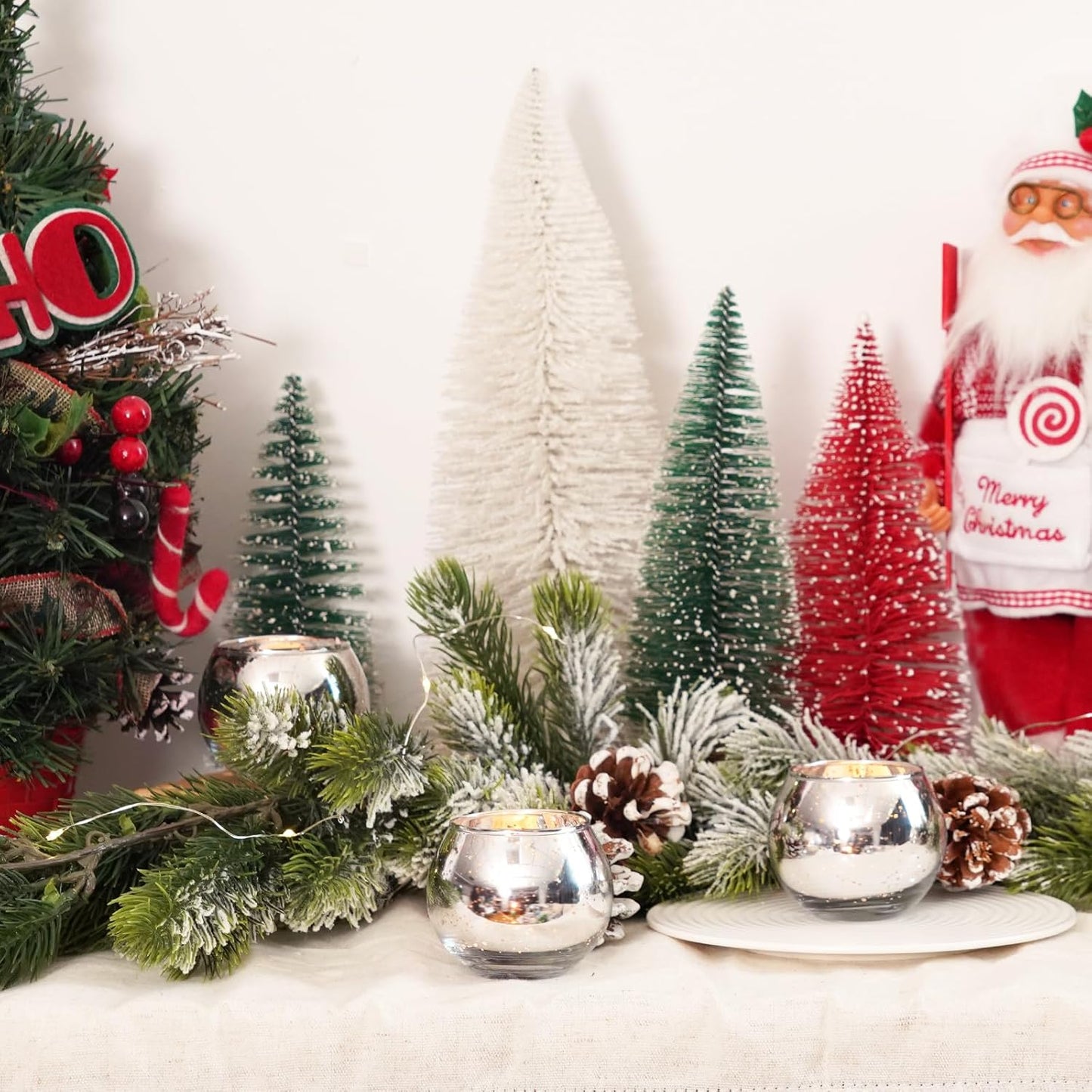 Homemory 36 Pcs Silver Votive Candle Holders, Round Mercury Glass Candle Holder, Tealight Candle Holders for Table Centerpieces, Baby Shower, Anniversary, Wedding, Home Decor, Halloween, Christmas