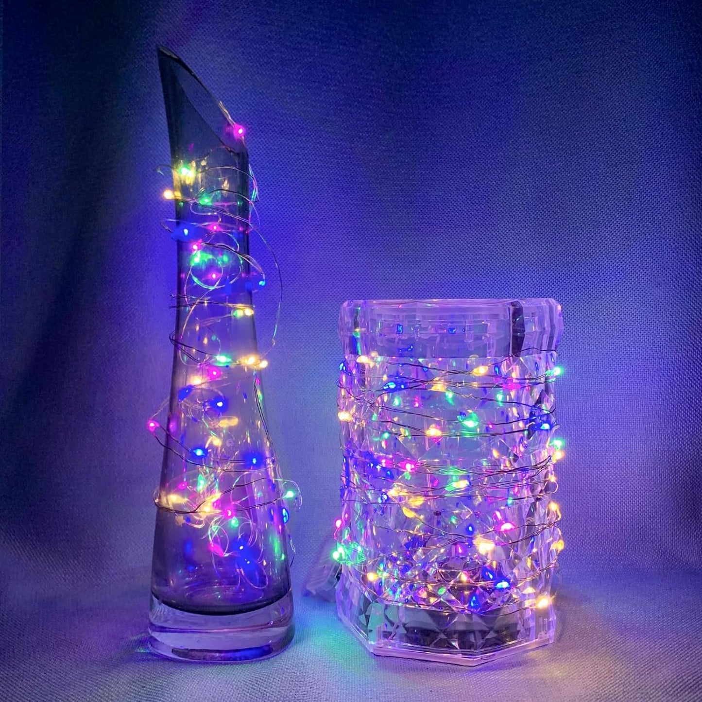 24 Pack Fairy Lights 7Ft 20 LED Twinkle String Lights 3 Modes Battery Operated Waterproof Firefly Starry for Mason Jar Party Wedding Christmas Valentines Day Table Centerpieces,Multicolor