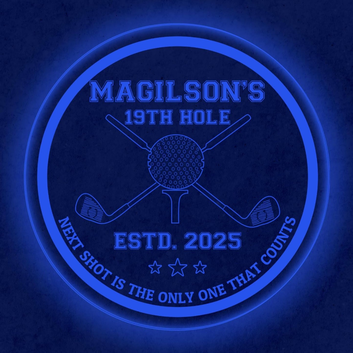 Custom Golf LED Bar Sign – Personalized Color Changing Acrylic Wall Decor for Home Bar, Man Cave, Game Room, or Patio (Golf Bar, 16 INCHES)