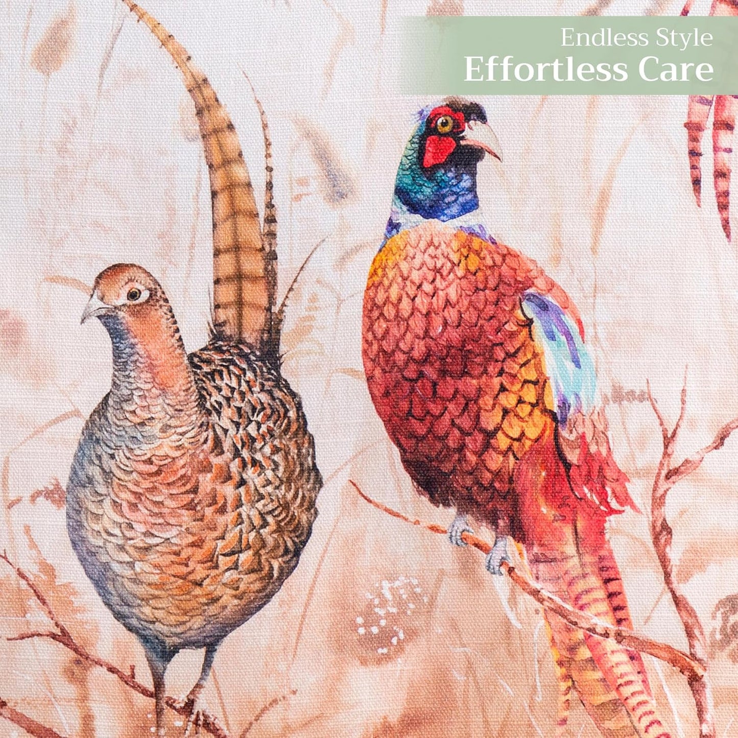 Maison d' Hermine Table Runner 100% Cotton Single Layer Table Runners 72 inches Long for Thanksgiving Christmas Decorations Home Kitchen Dining Party Wedding (Faisan D'Automne, 14.5" x 72")