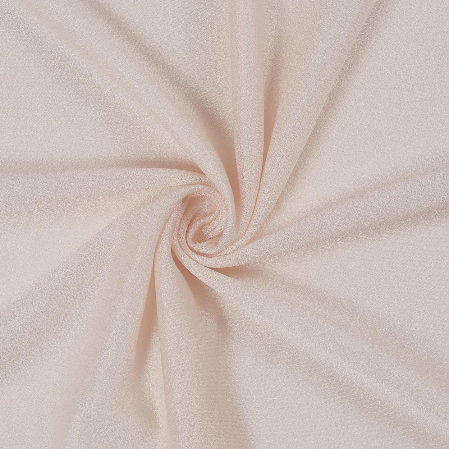 VDS Pack of 3 Panel (30 Inch X 20 Feet) Wedding Arch Draping Fabric Sheer Chiffon Fabric Drapery for Wedding Ceremony Reception Swag Backdrop Canopy Chuppah ARBO Altars Decoration (Nude)