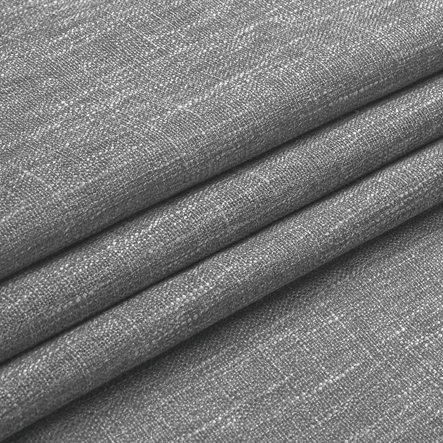 Vision Home Pinch Pleated Gray Semi Sheer Curtains Textured Light Filtering Window Curtains 63 inch for Living Room Bedroom Rayon Blended Charcoal Grey Pinch Pleat Drapes with Hooks 2 Panels 40"Wx63"L