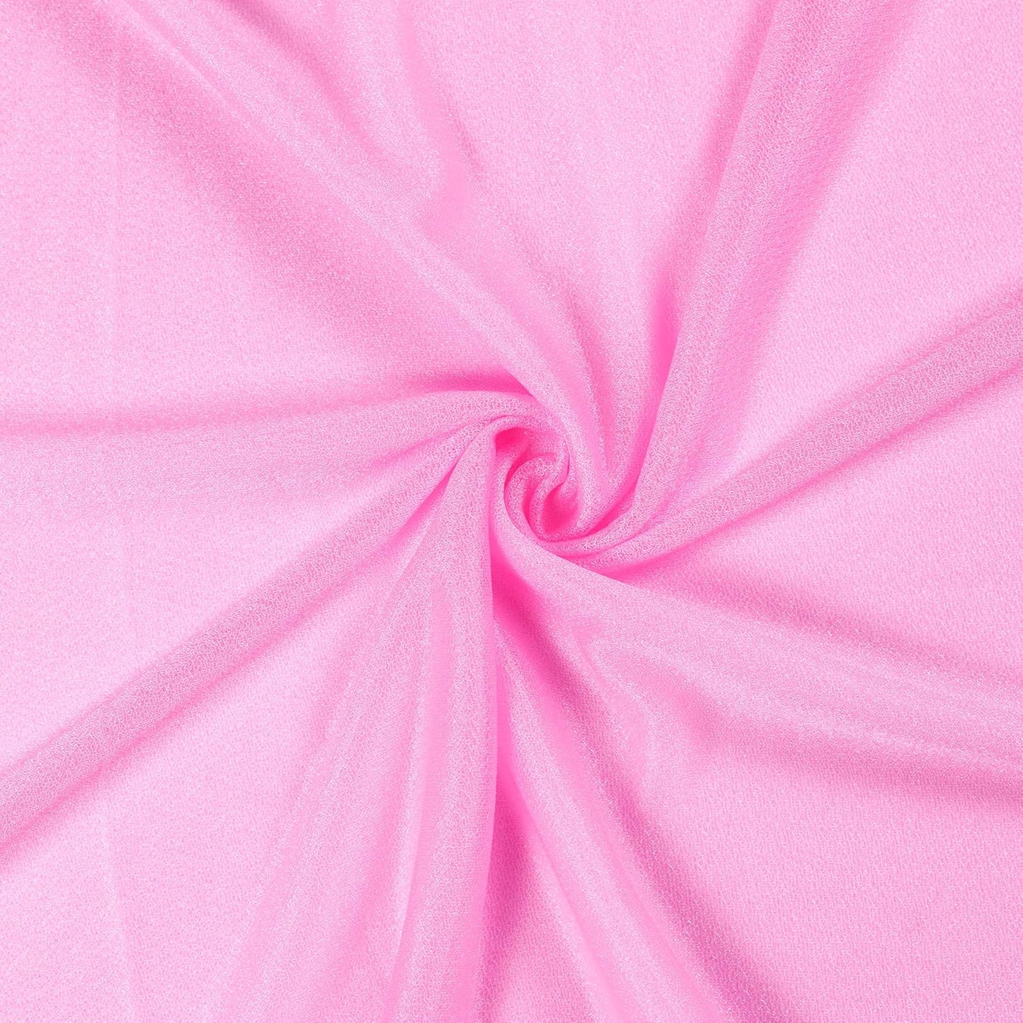 VDS Pack of 2 Panel (30 Inch X 30 Feet) Wedding Arch Draping Fabric Sheer Chiffon Fabric Drapery for Wedding Ceremony Reception Swag Backdrop Canopy Chuppah ARBO Altars Decoration (Bubblegum)