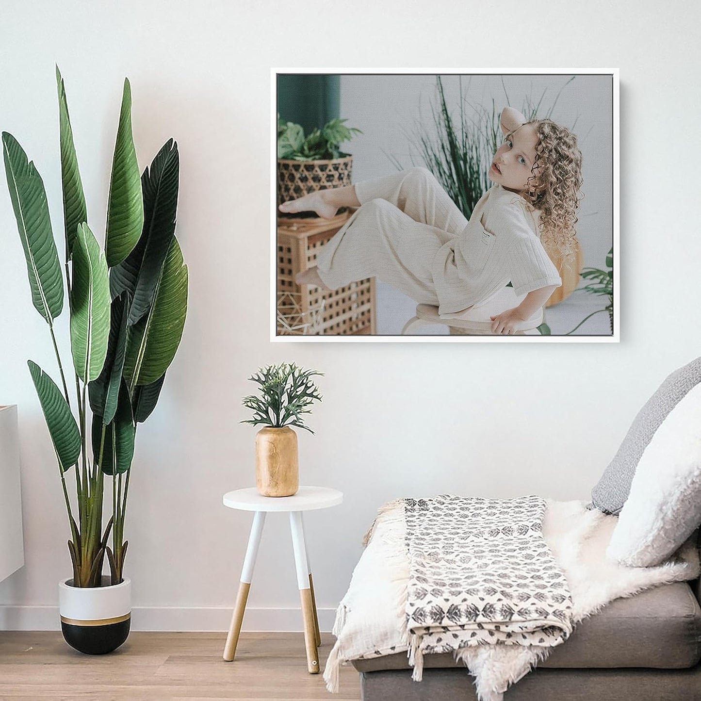 Personalized Custom Canvas Prints: Photo On Canvas (White, 12x18) Transform Your Photos into Stunning Framed Wall Art Digitally Printed Photo To Canvas Ideal for Home Decor, Gifts Keepsakes.