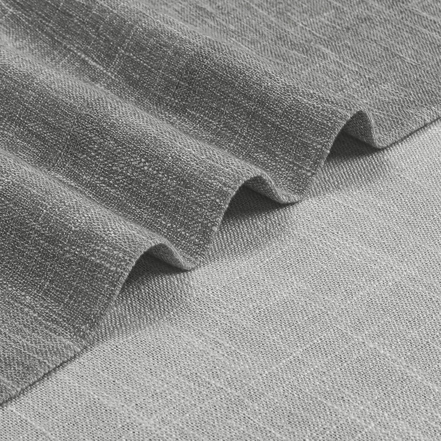 Vision Home Gray Pinch Pleated Semi Sheer Curtains Textured Light Filtering Window Curtains 95 inch for Living Room Bedroom Rayon Blended Charcoal Grey Pinch Pleat Drapes with Hooks 2 Panels 40"Wx95"L