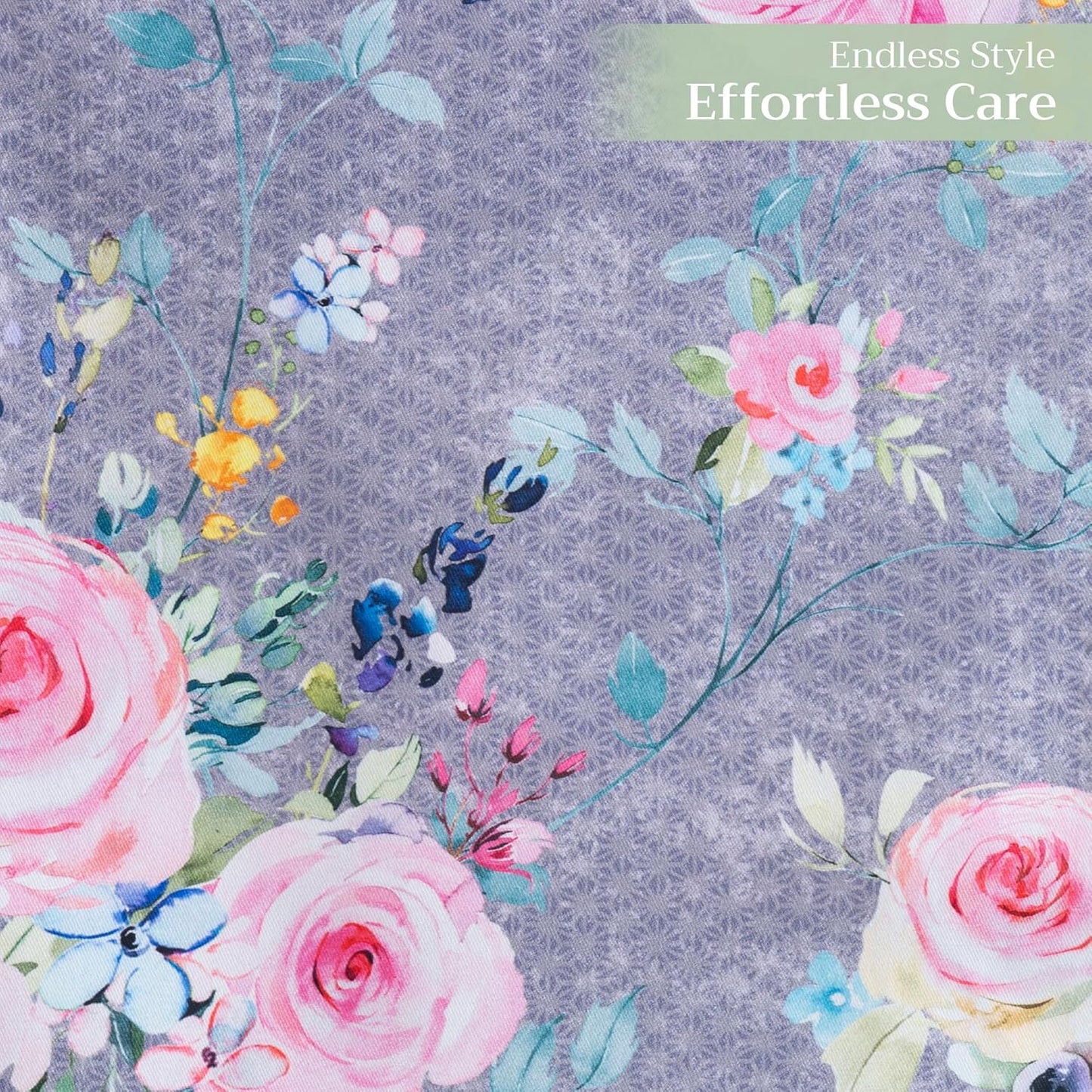 Maison d' Hermine Table Runner 100% Cotton Double Layer Table Runners 72 inches Long Decorative for Home Dining Party Wedding Bridal Shower Spring Summer (Sweet Rose Lavender - Lush, 14.50" x 72")