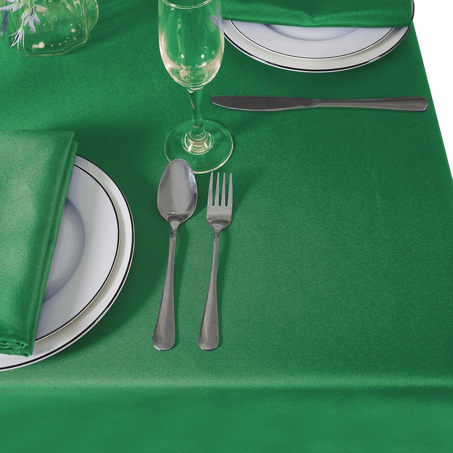 Rectangle Tablecloth 60x102 inch Washable Polyester Fabric Table Cloth for Wedding Party Dining Banquet Decoration(60x102, Emerald)
