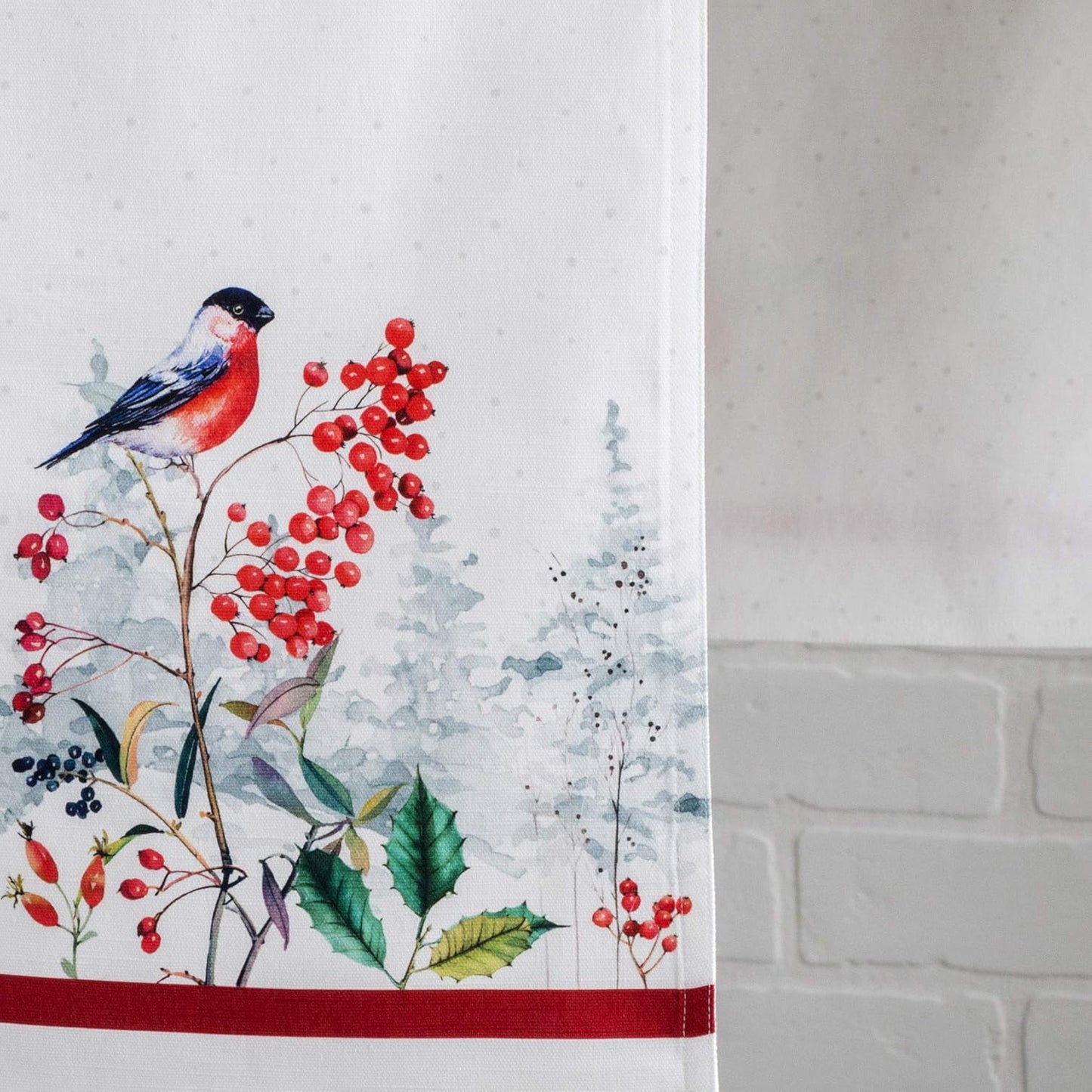 Maison d' Hermine Table Runner 100% Cotton Double Layer Table Runners 108 inches Long for Thanksgiving Christmas Decorations Home Kitchen Dining Party Wedding (Morzine, 14.5" x 108")