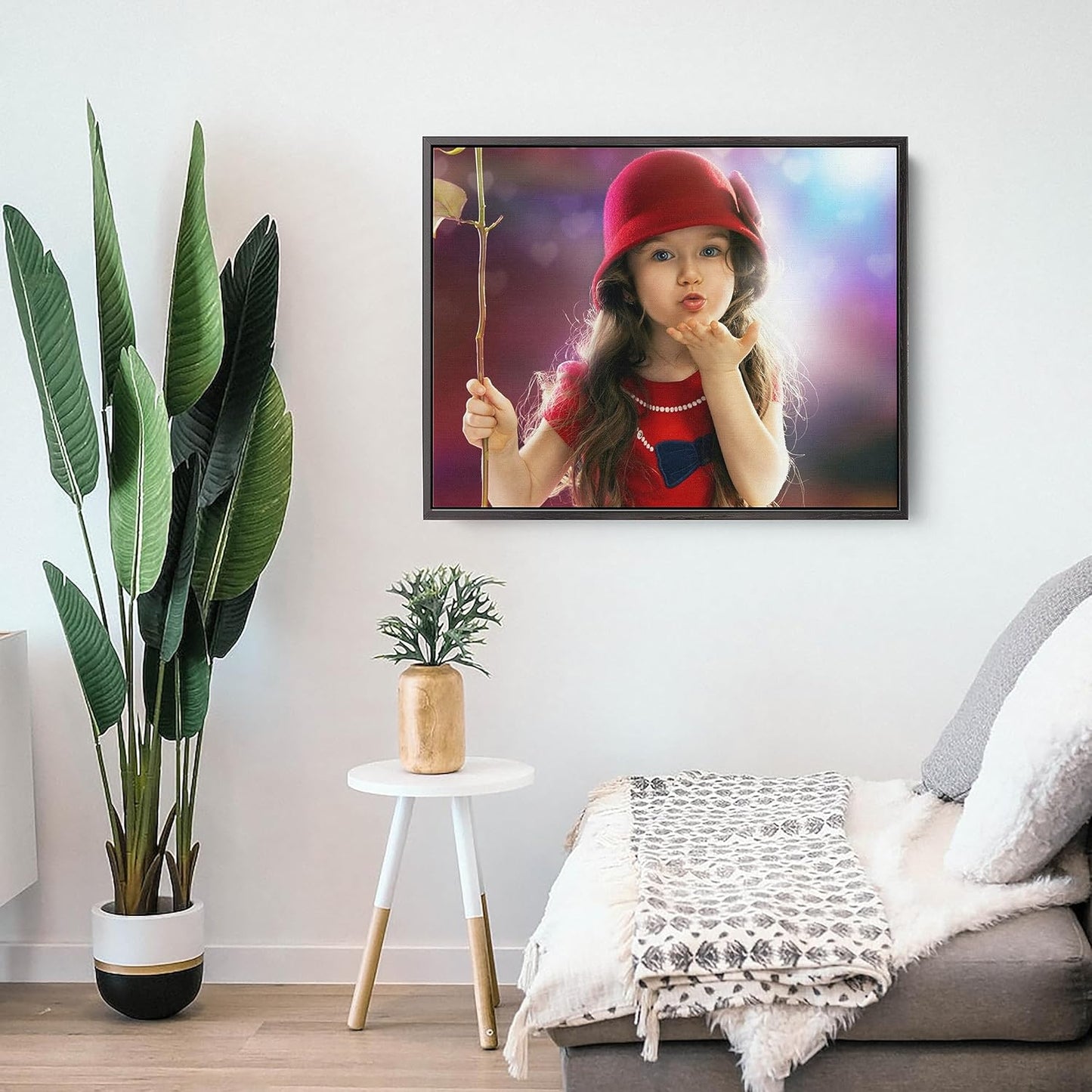 Personalized Custom Canvas Prints: Photo On Canvas (Black, 16x16) Transform Your Photos into Stunning Framed Wall Art Digitally Printed Photo To Canvas Ideal for Home Decor, Gifts Keepsakes.